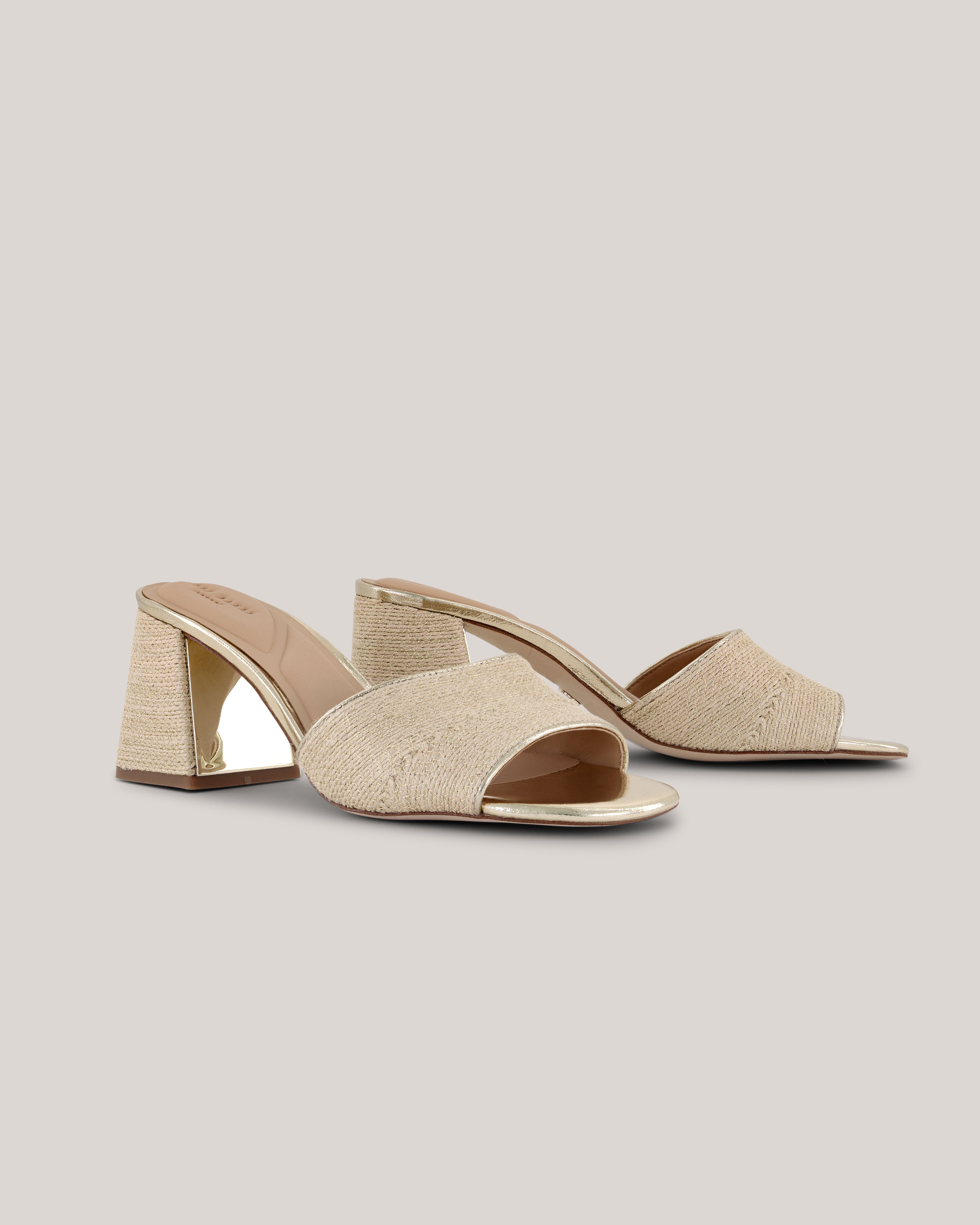 Chlooe Mid Block Heel Sandal Lt-Brown