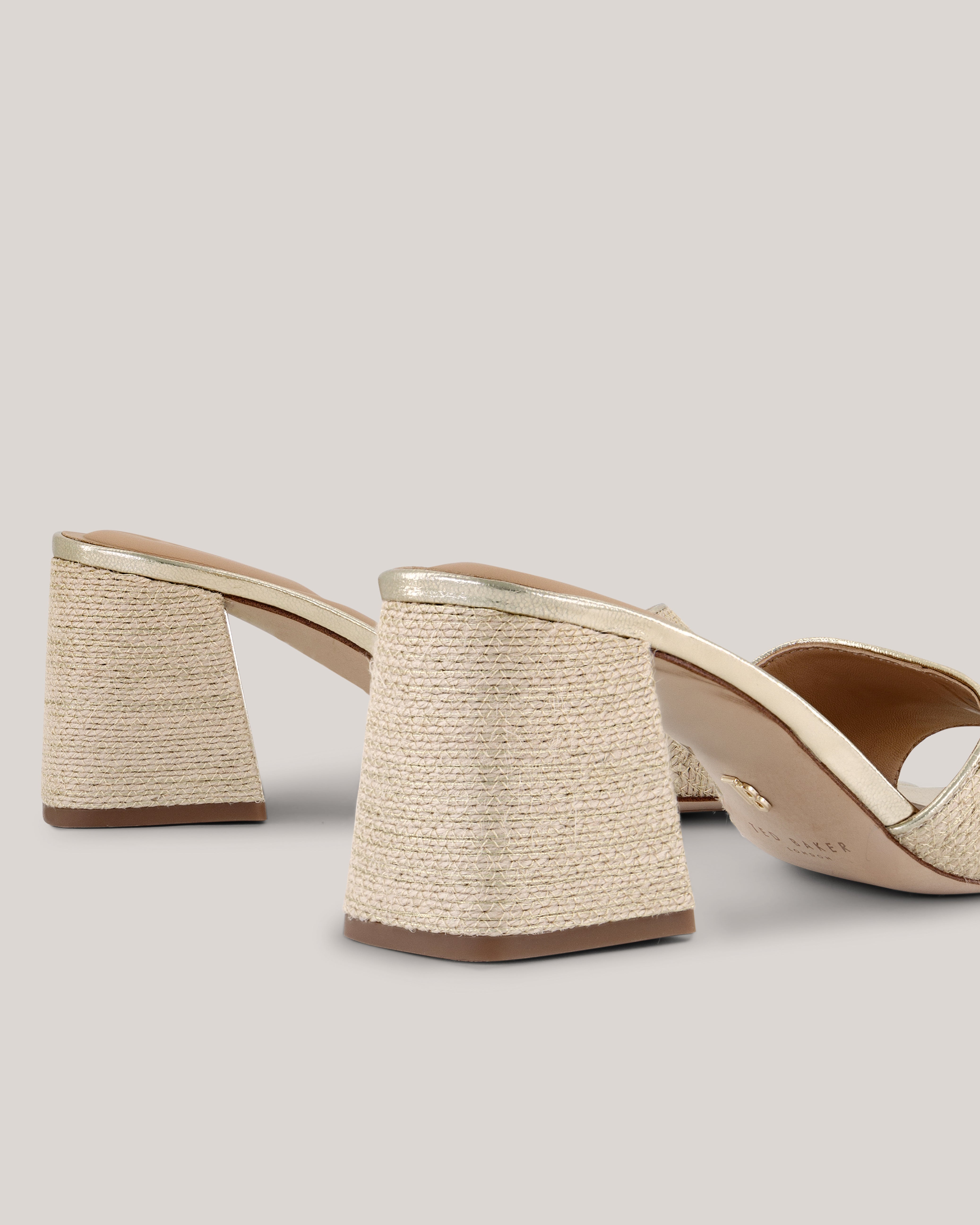 Chlooe Mid Block Heel Sandal Lt-Brown