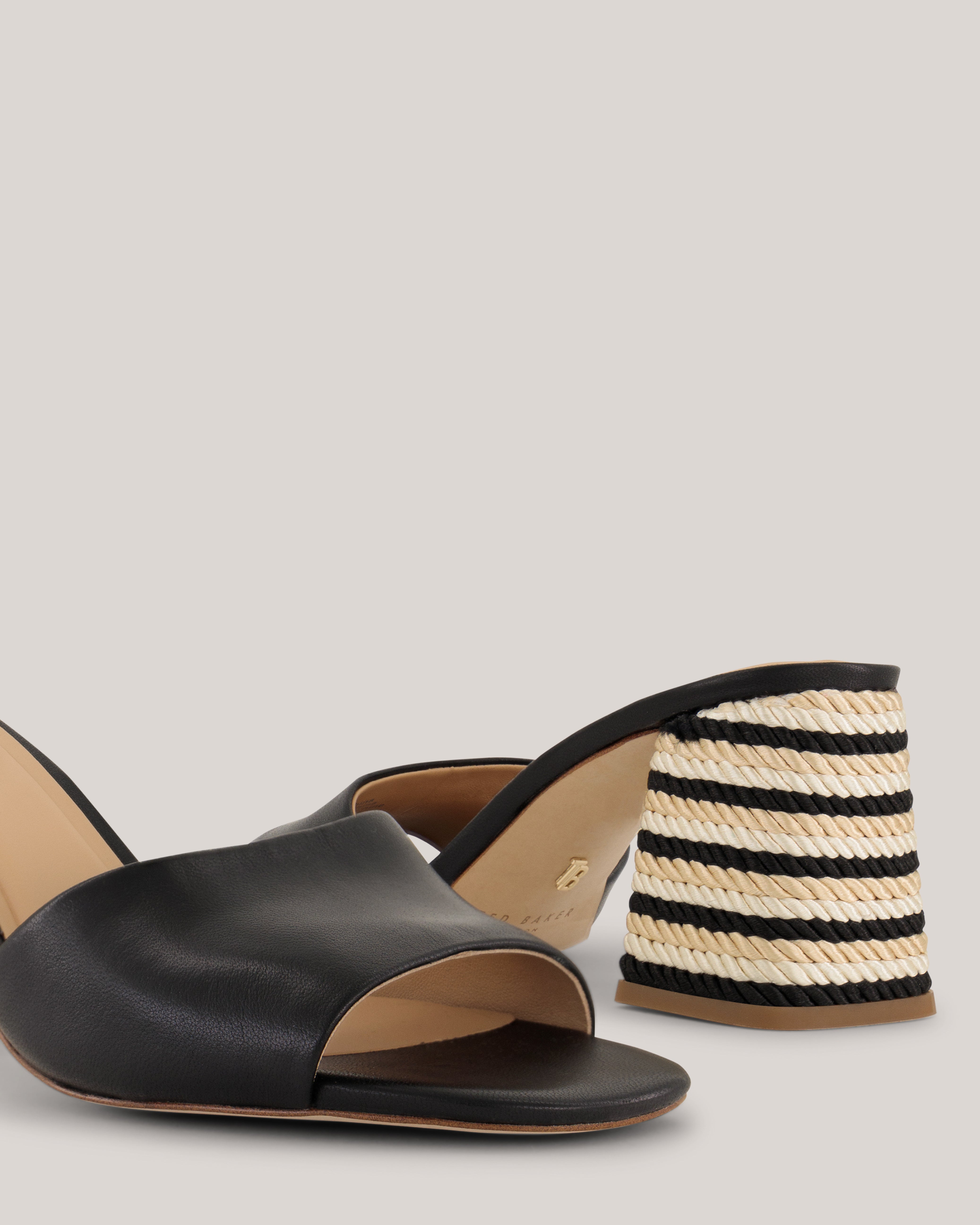 Chlooe Mid Block Heel Sandal Black