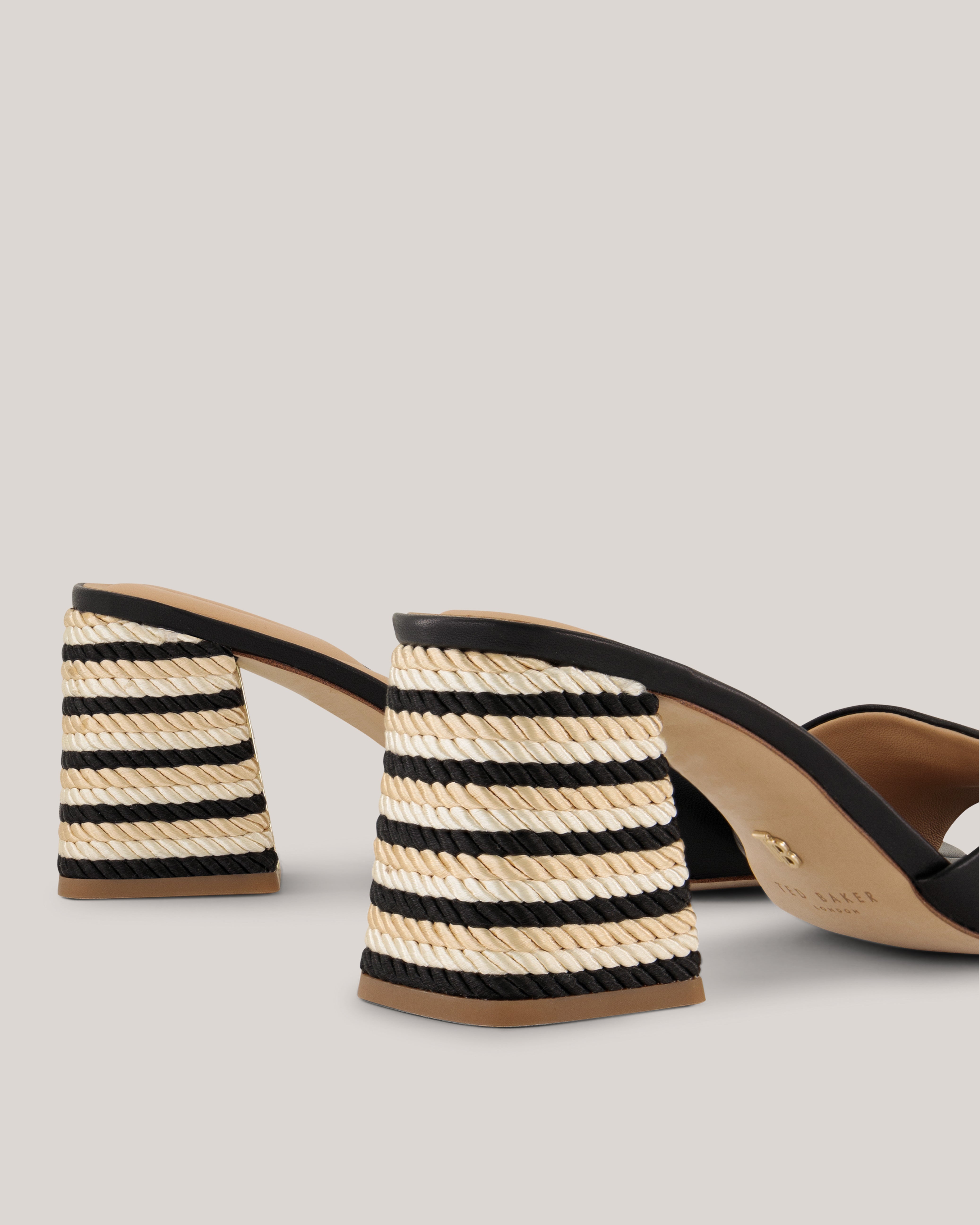 Chlooe Mid Block Heel Sandal Black