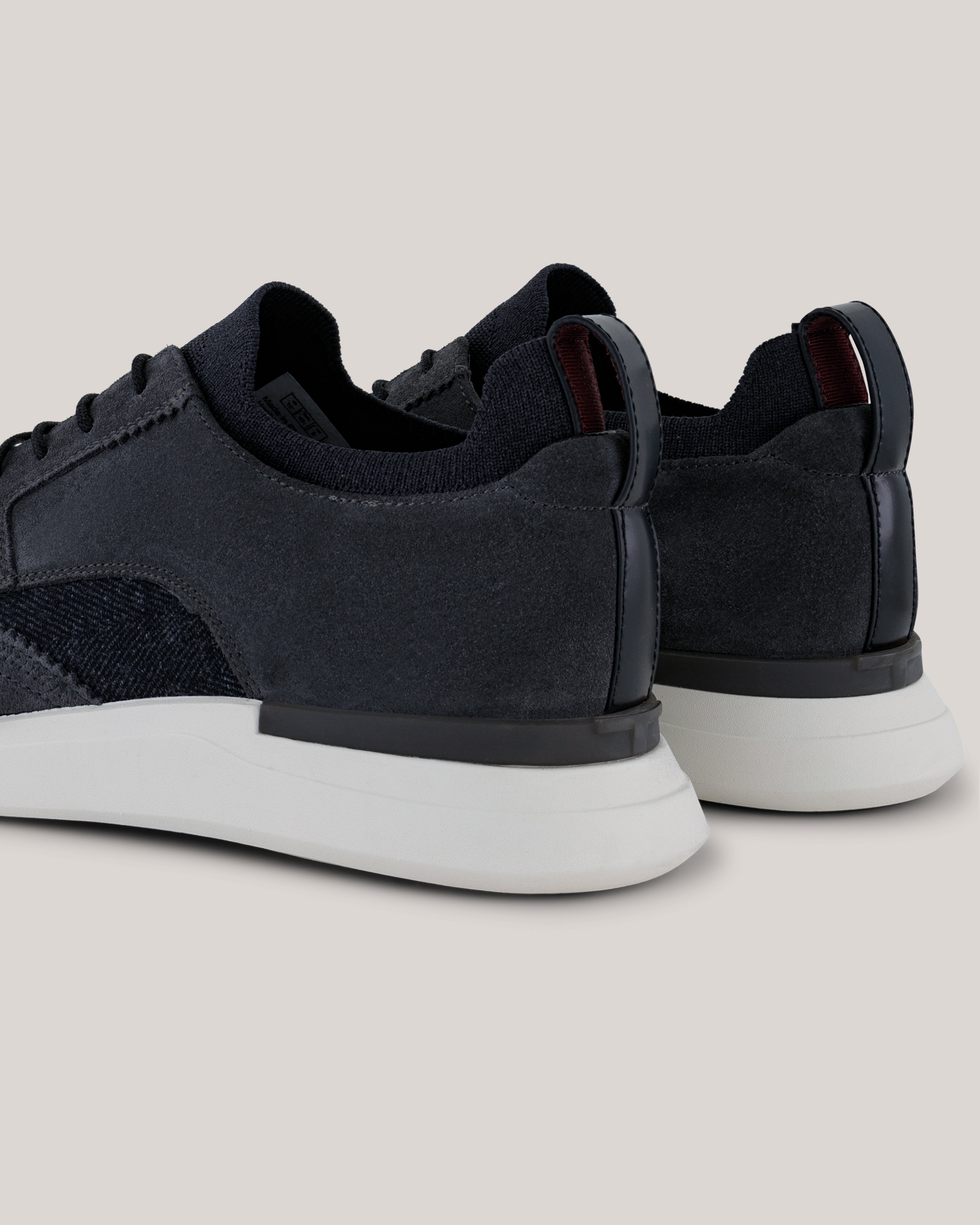 هالتون حذاء عملي بأربطة لون رمادي داكن