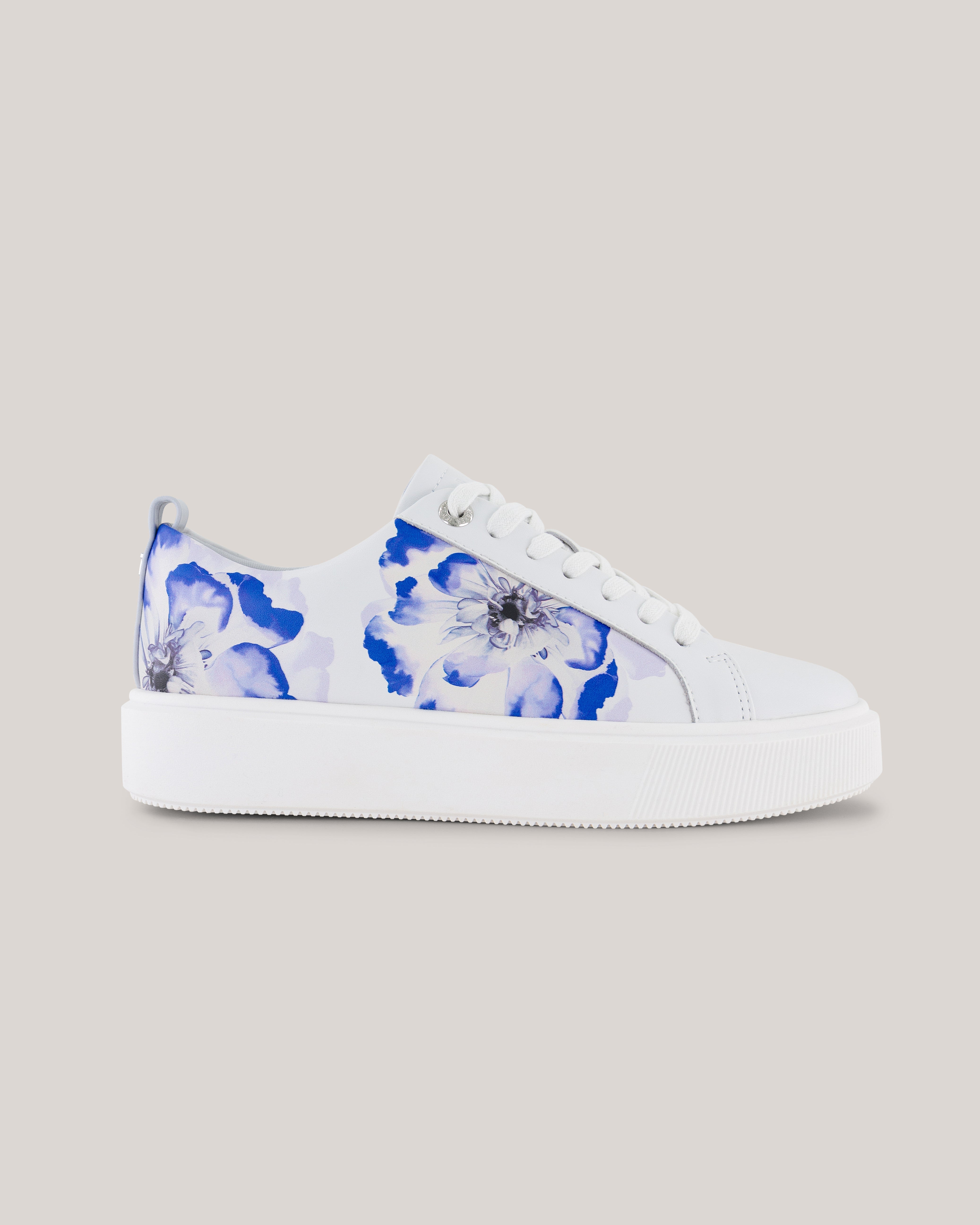 Averiiy Platform Leather Trainer Blue