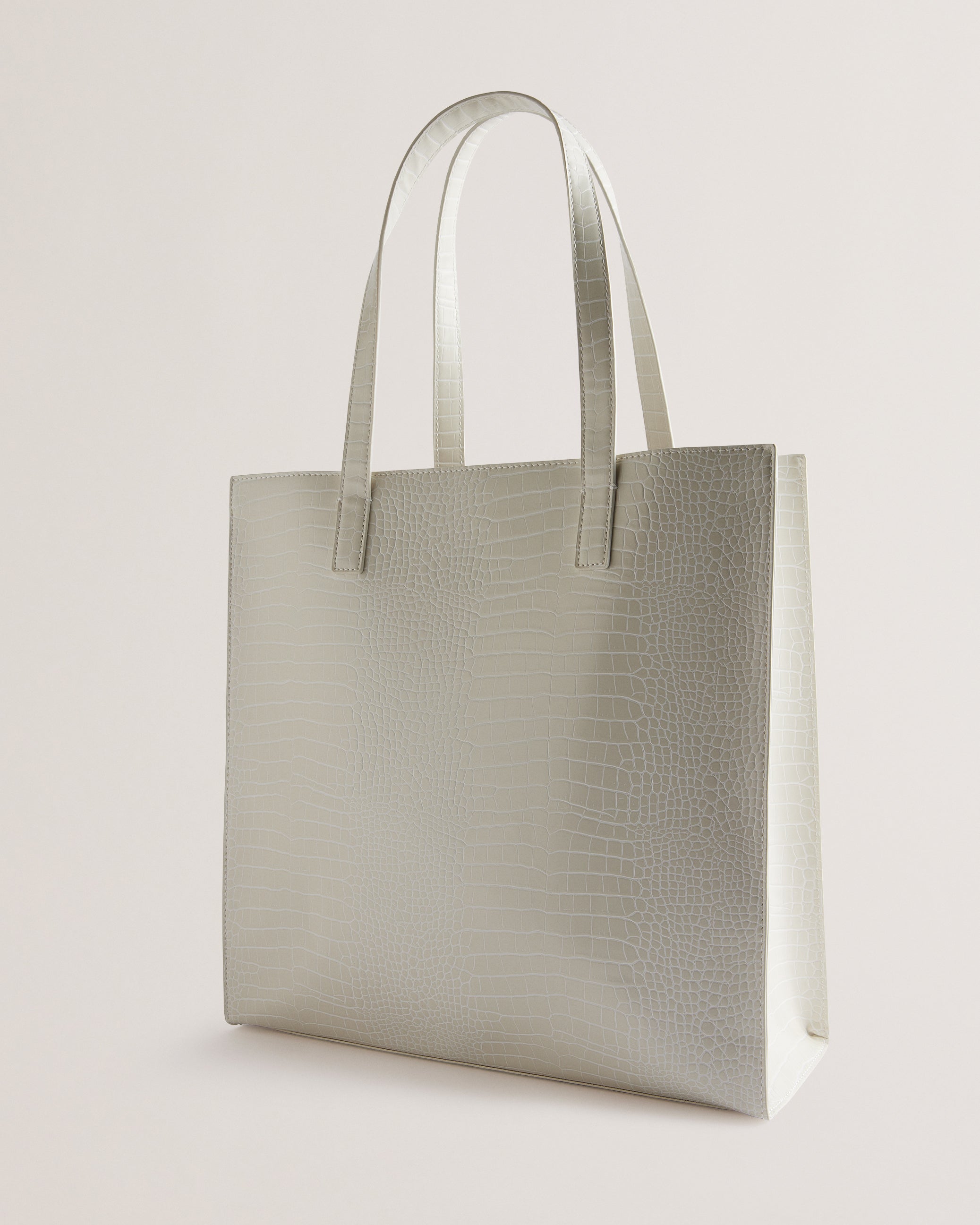 Croccon Croc Effect Large Icon Bag Nude