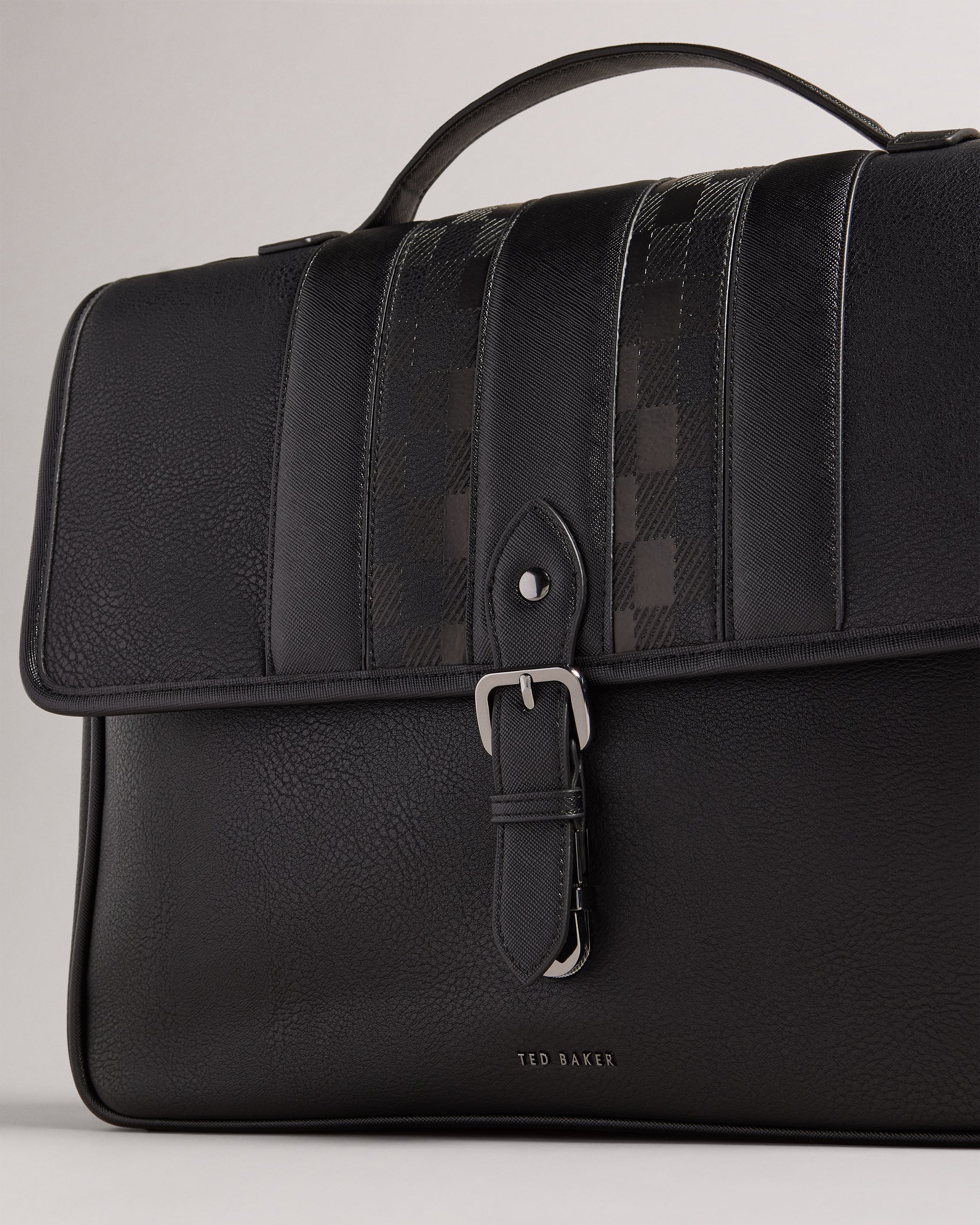 Wayvees House Check Pu Satchel Black