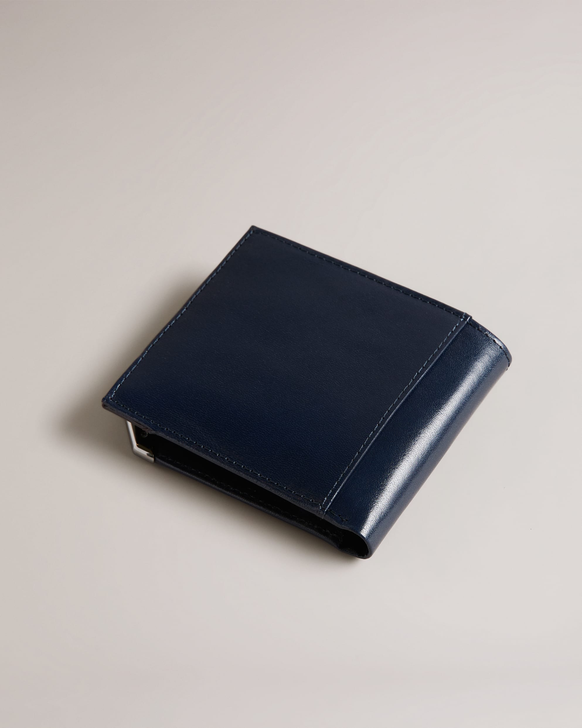 Kornerr Metal Corner Bifold Coin Wallet Navy
