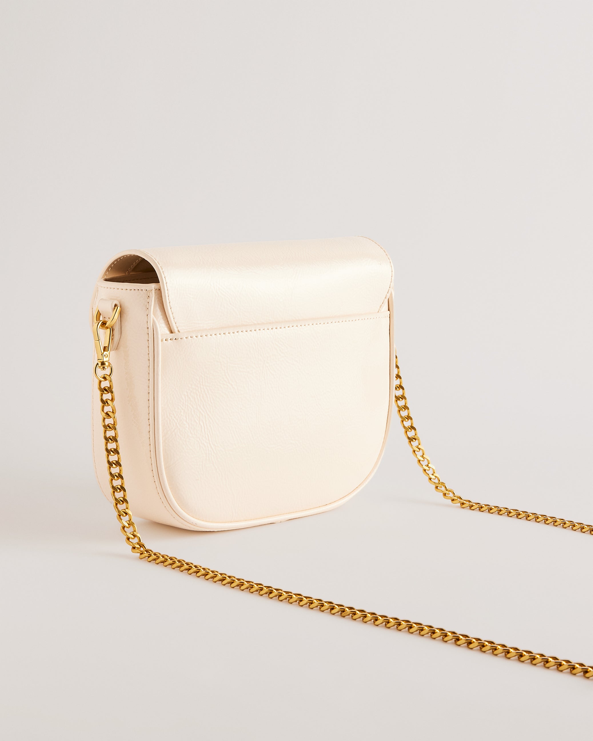 Esia Webbing Crossbody Saddle Bag Ivory