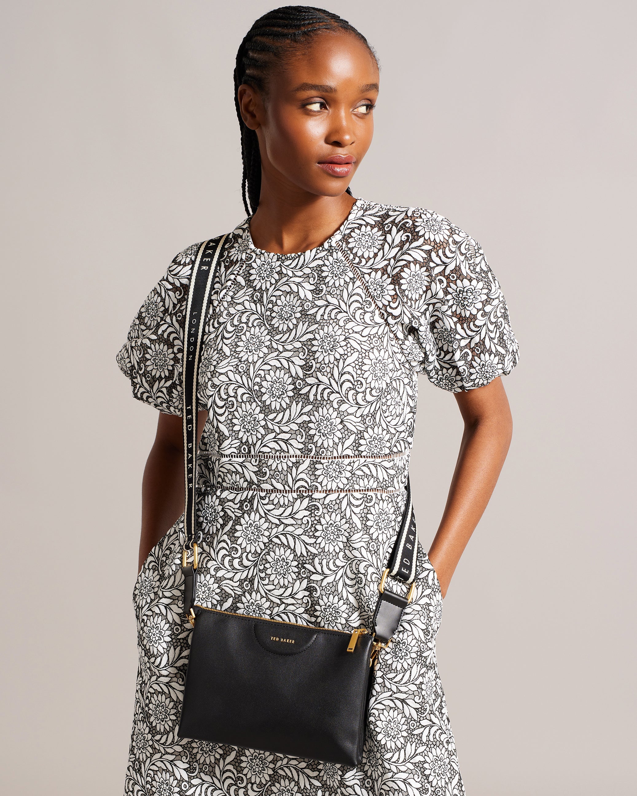 Esille Webbing Cross Body Bag Black