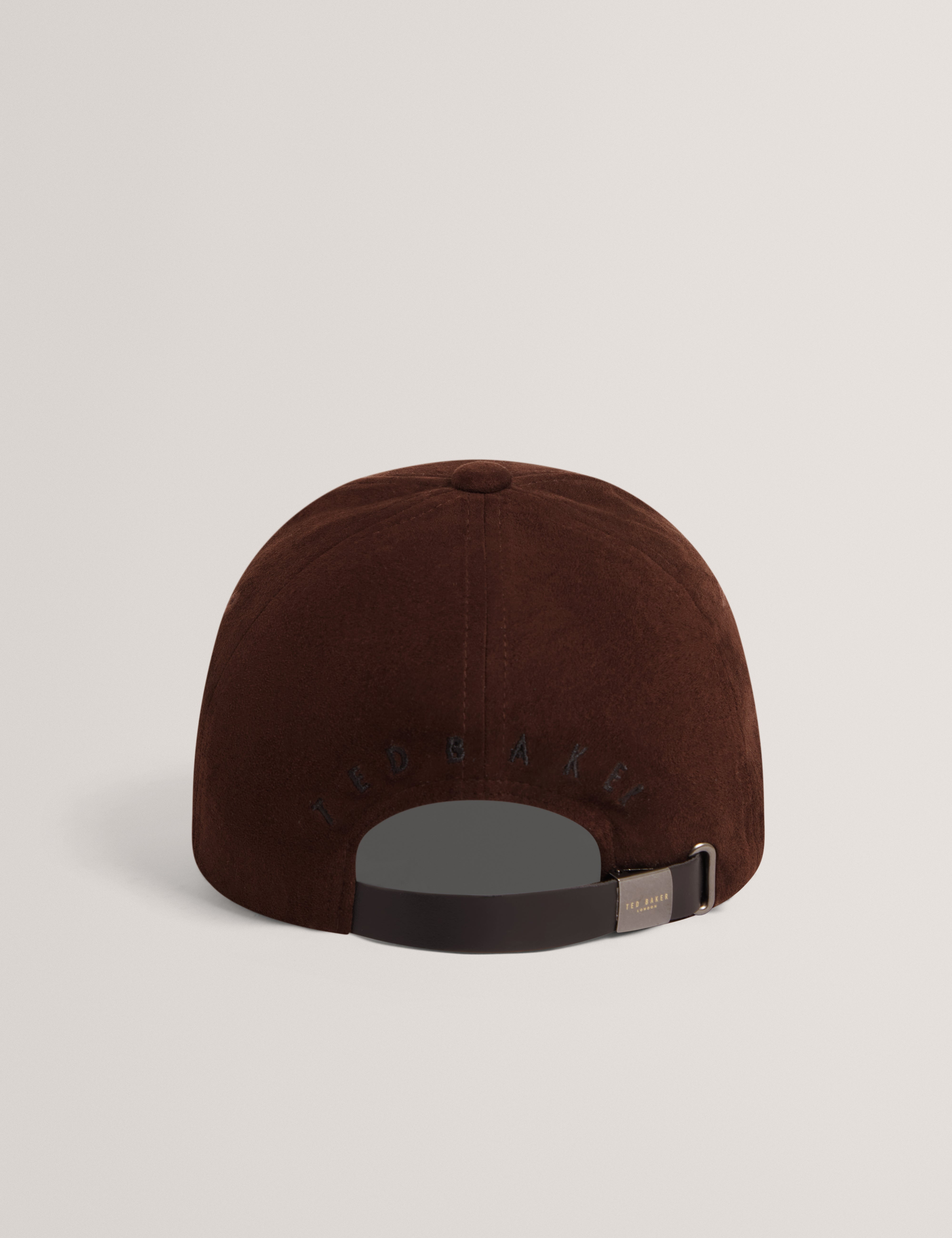 تيمي قبعة مخملية باللون البني الداكن