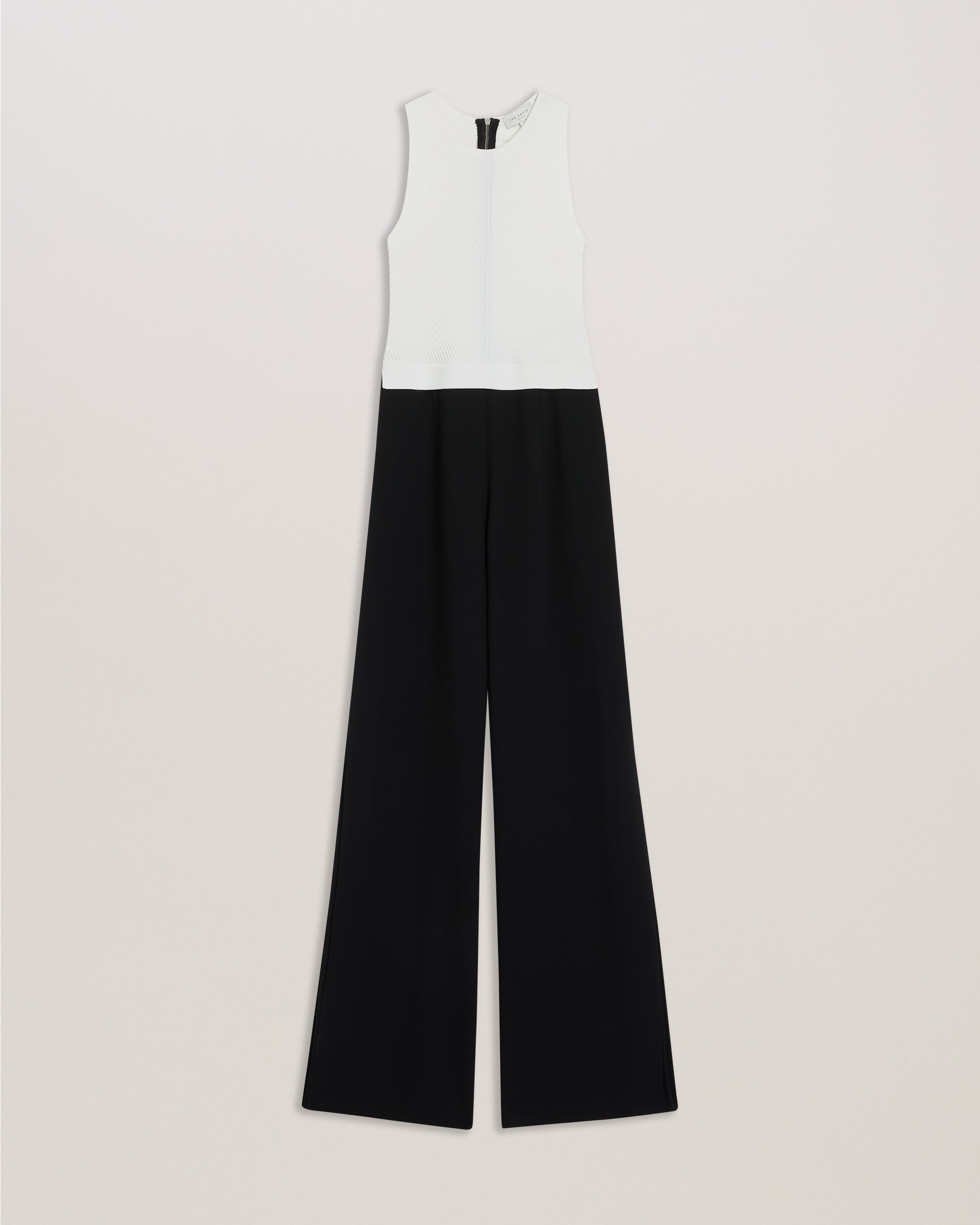 Toveli Knit Bodice Wide Leg Jumpsuit Black