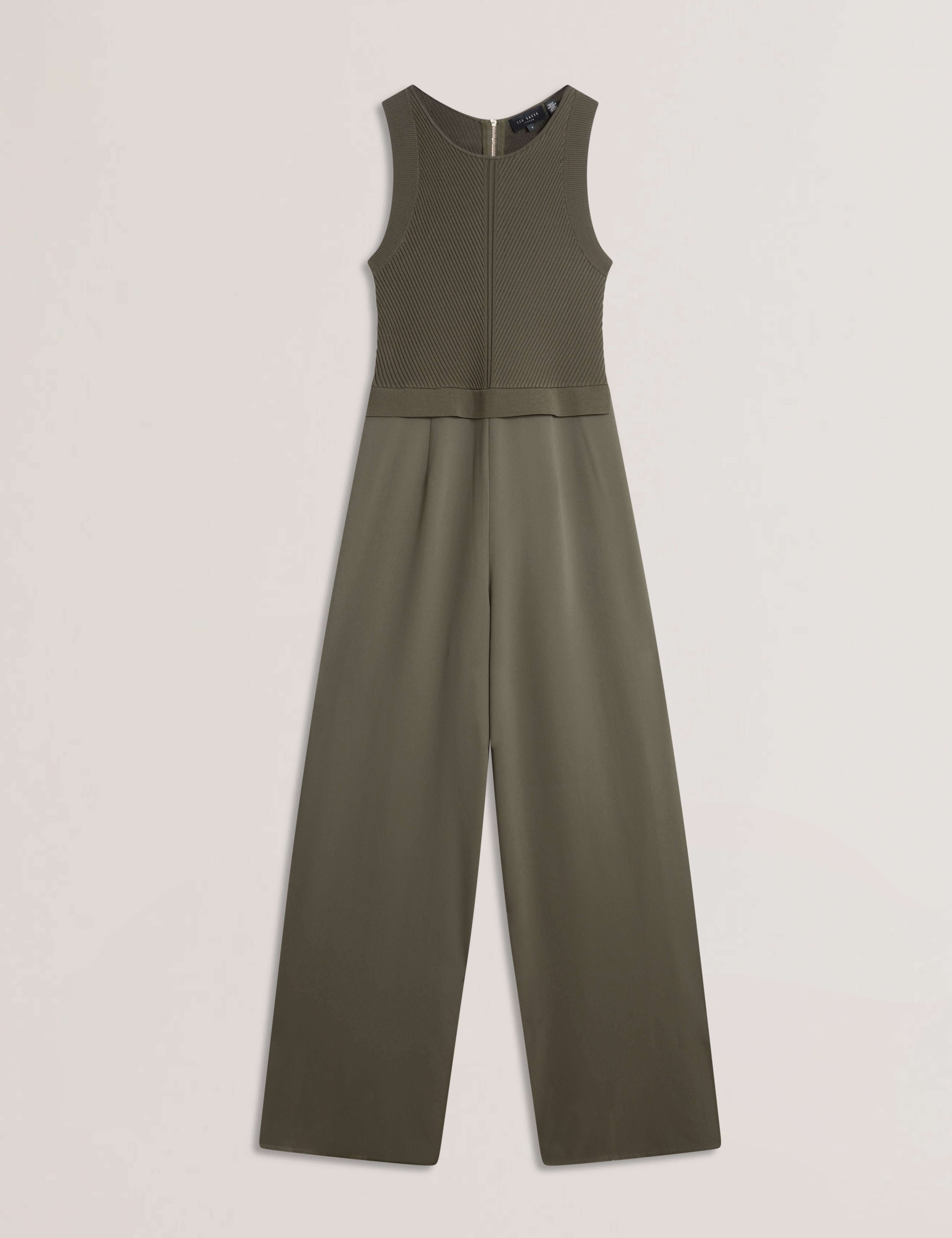 Toveli Knit Bodice Racer Back Jumpsuit Dk-Green