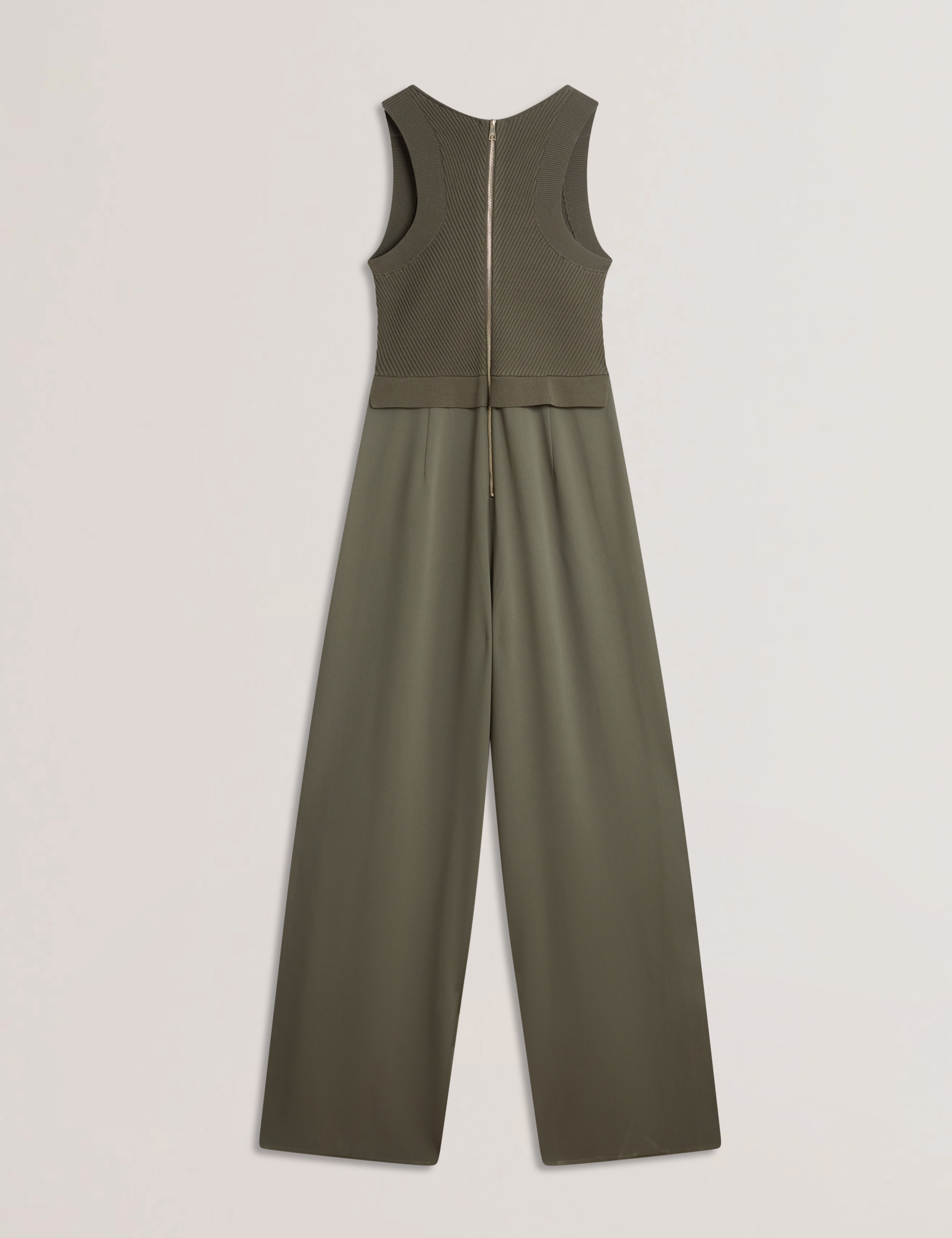 Toveli Knit Bodice Racer Back Jumpsuit Dk-Green