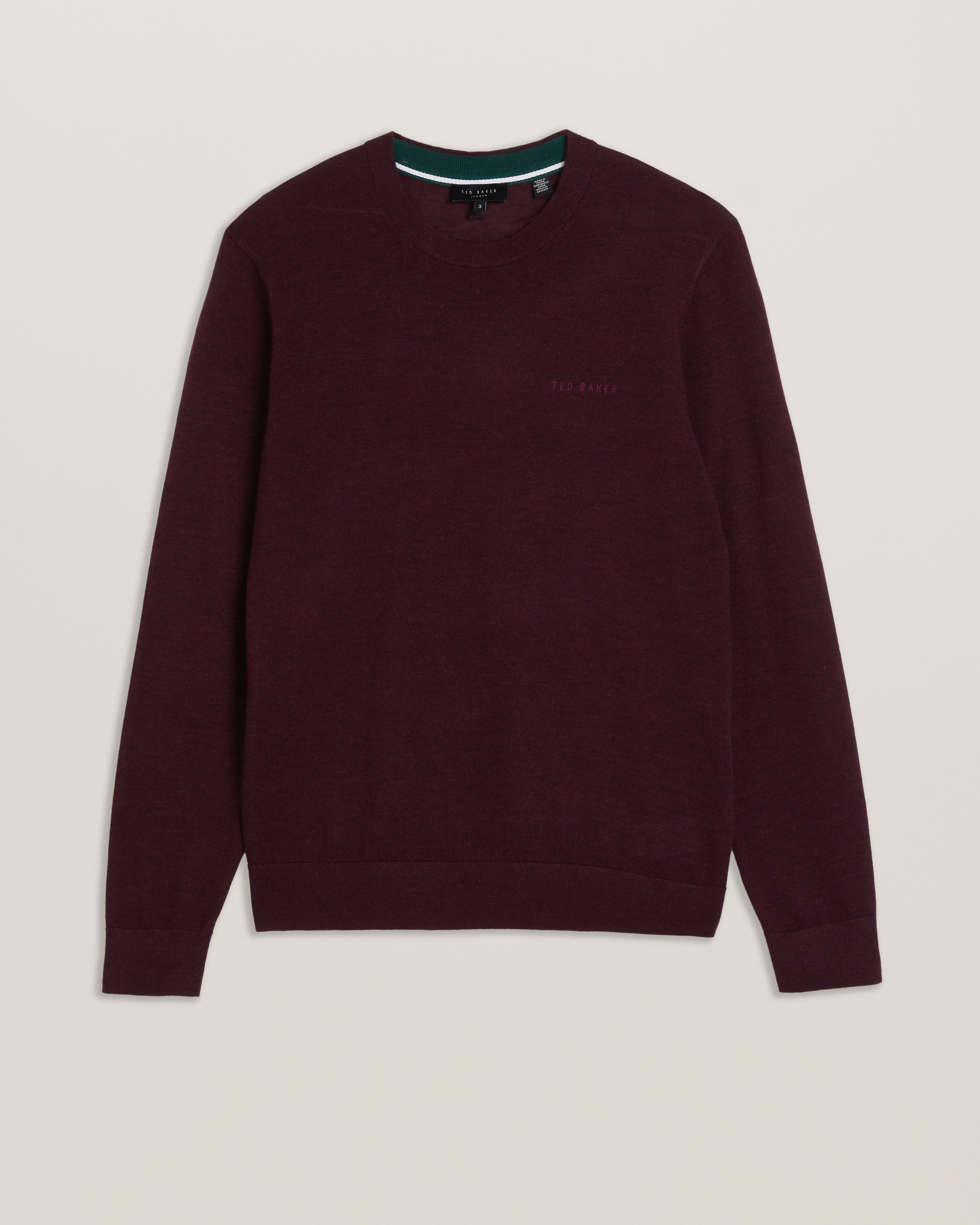 Liblo Merino Branded Crew Neck Maroon