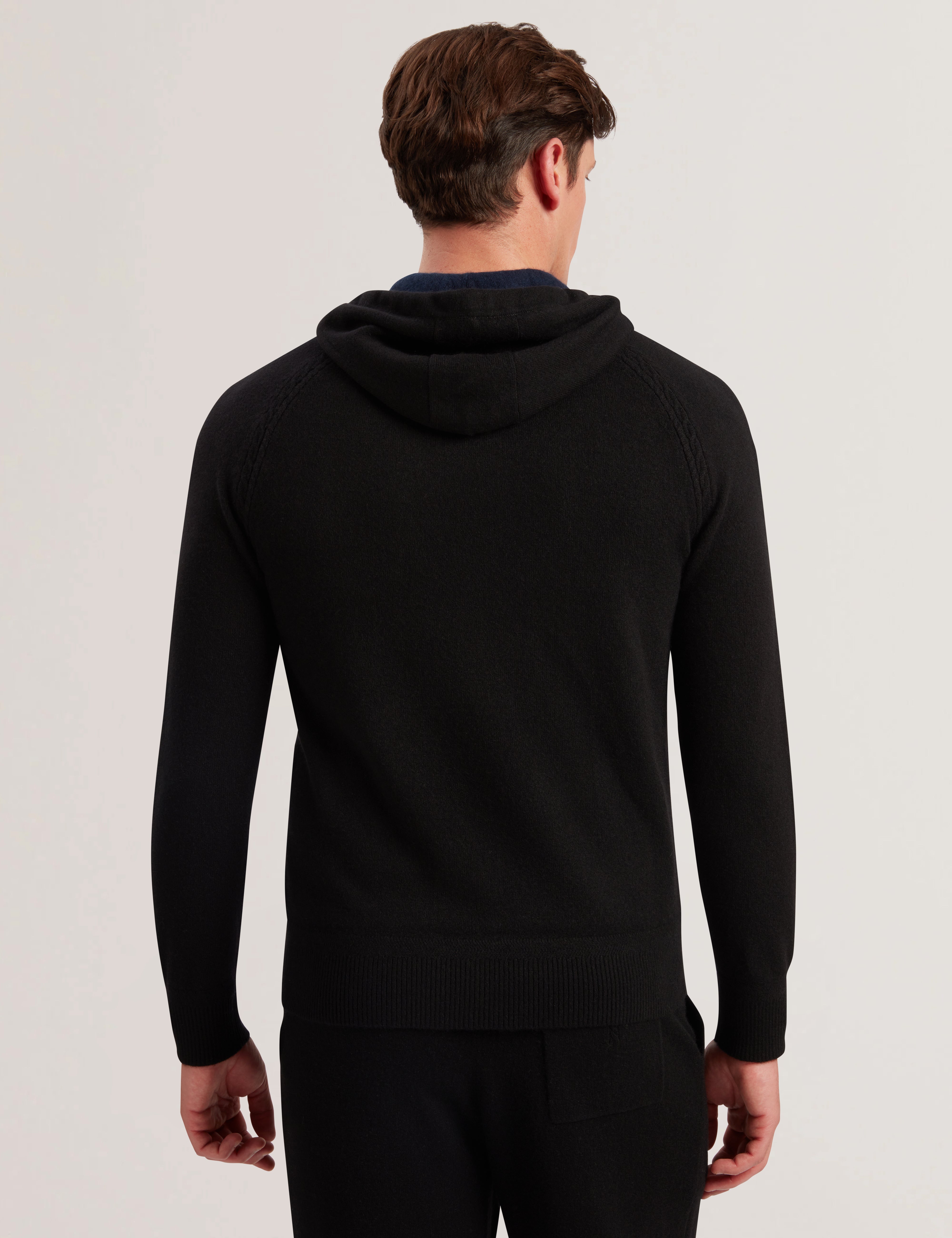 Hauxton Regular Cashmere Hoodie Black
