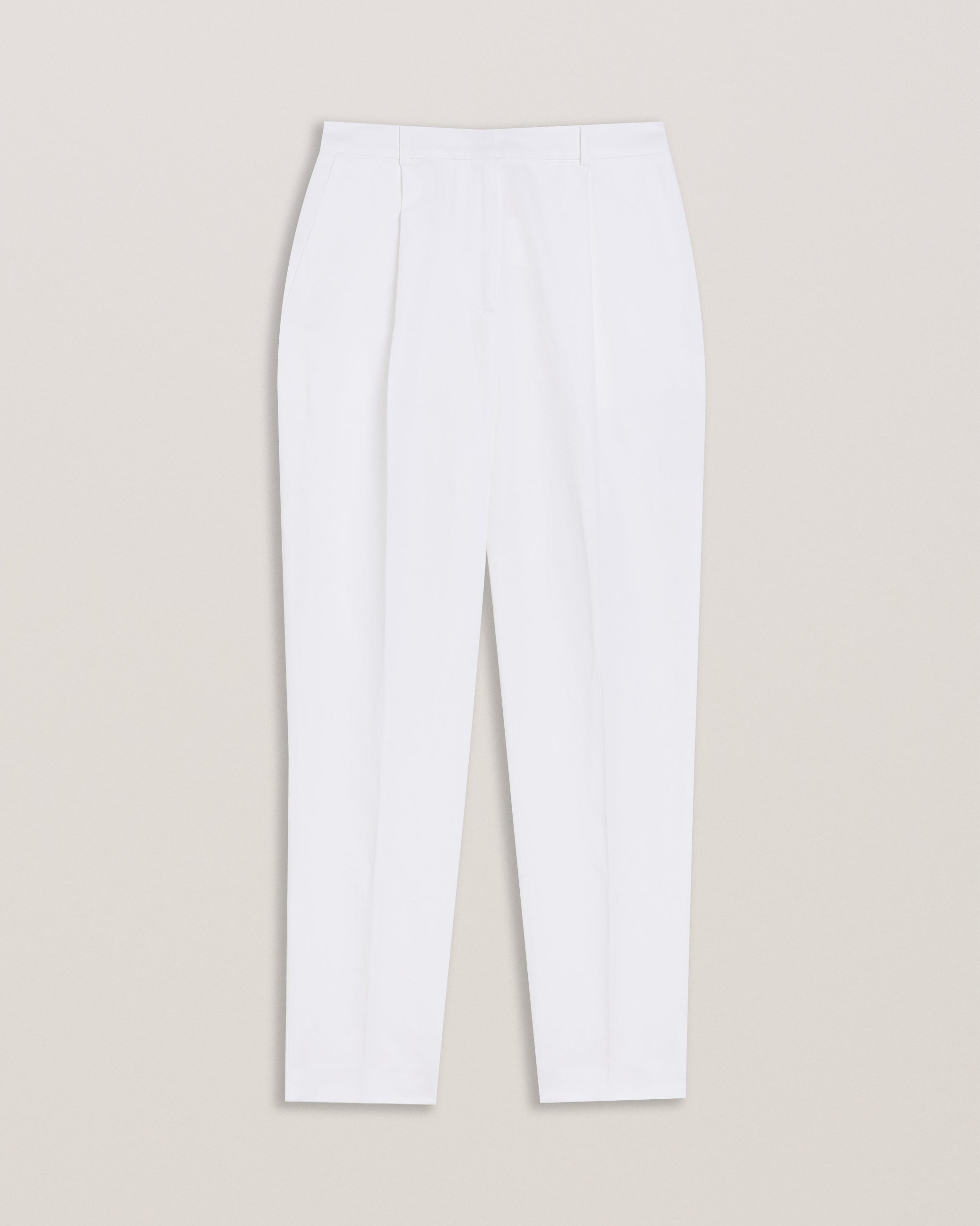 Musubt High Rise Tailored Trousers White