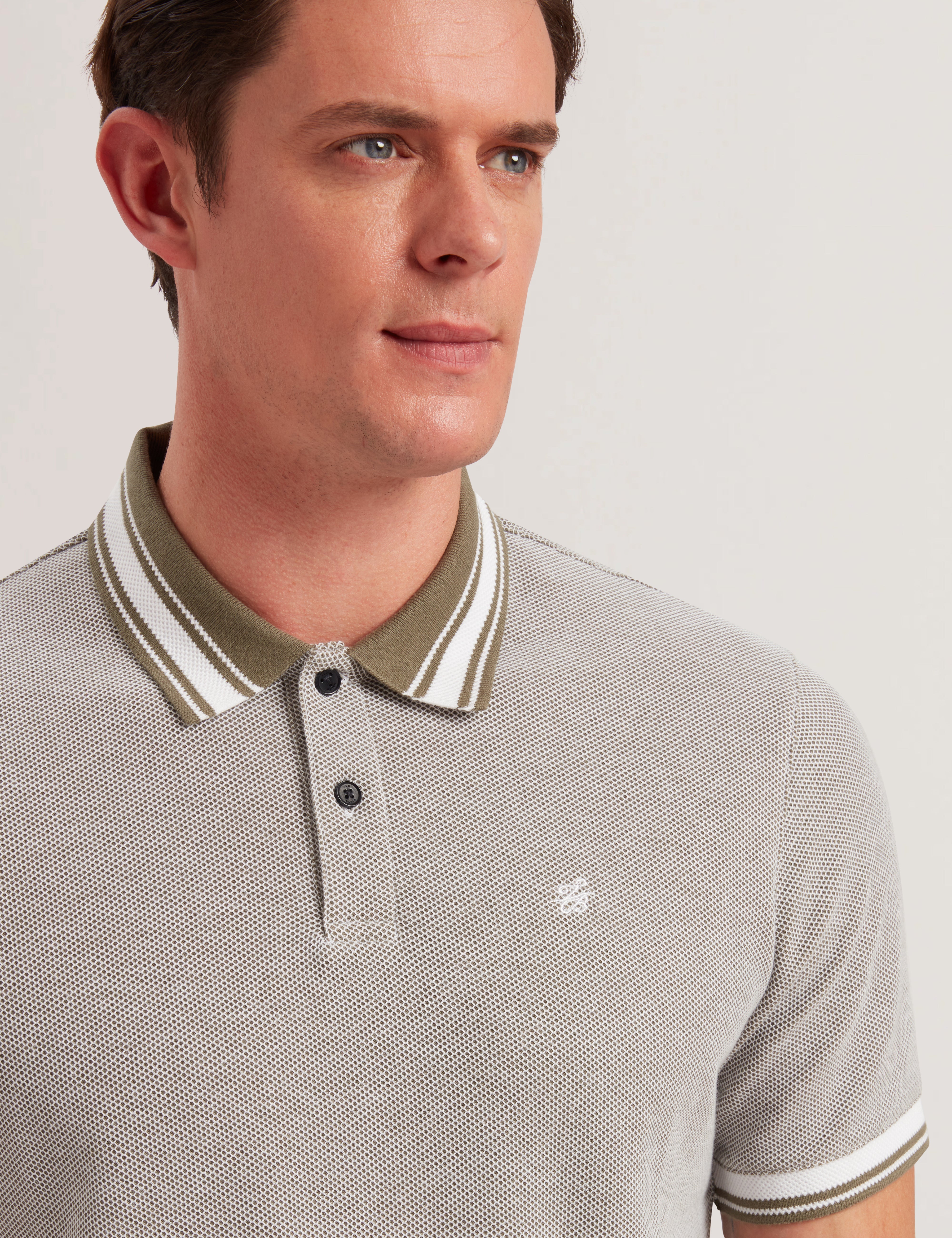 Phenes Ss Regular Fit Textured Polo Olive
