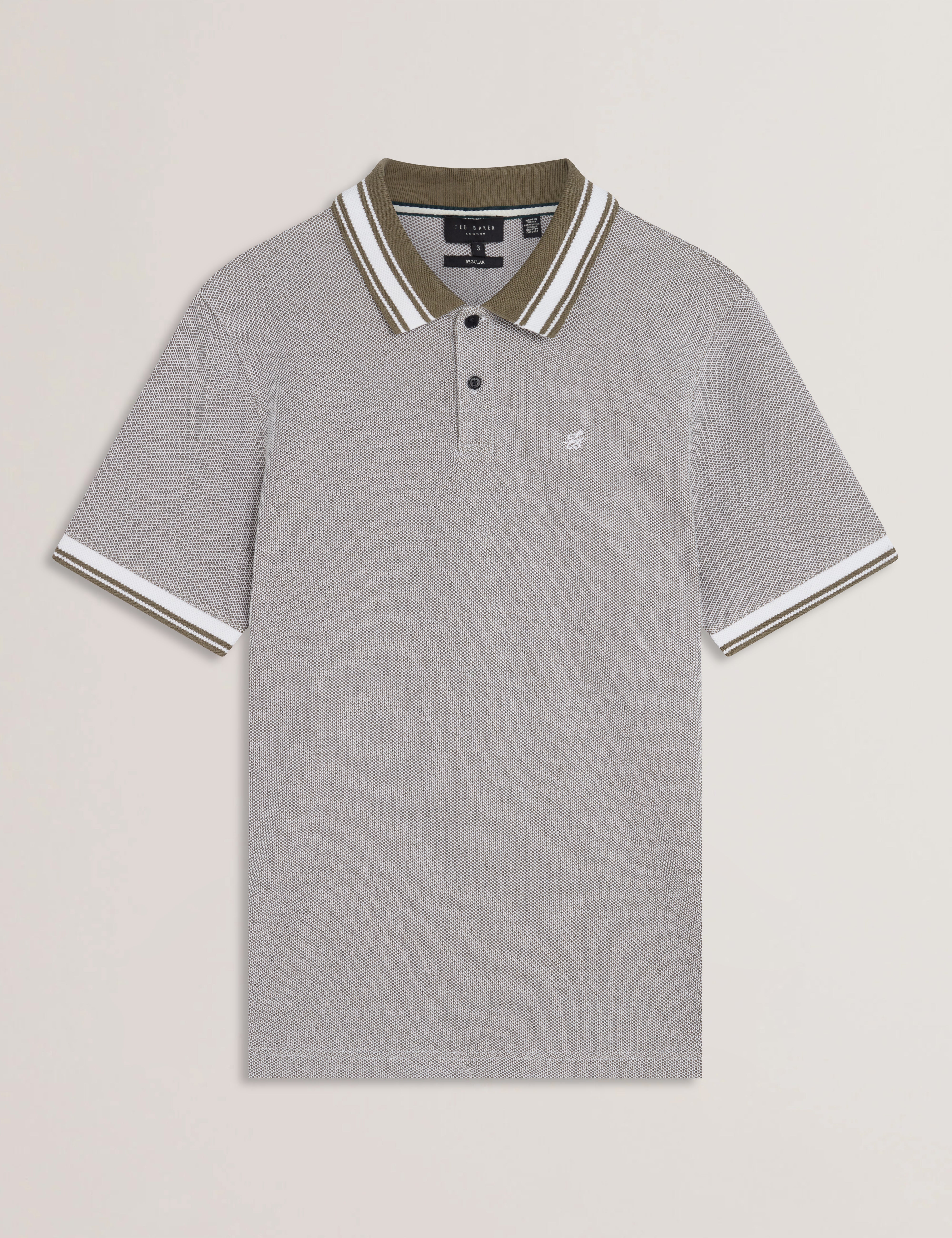 Phenes Ss Regular Fit Textured Polo Olive