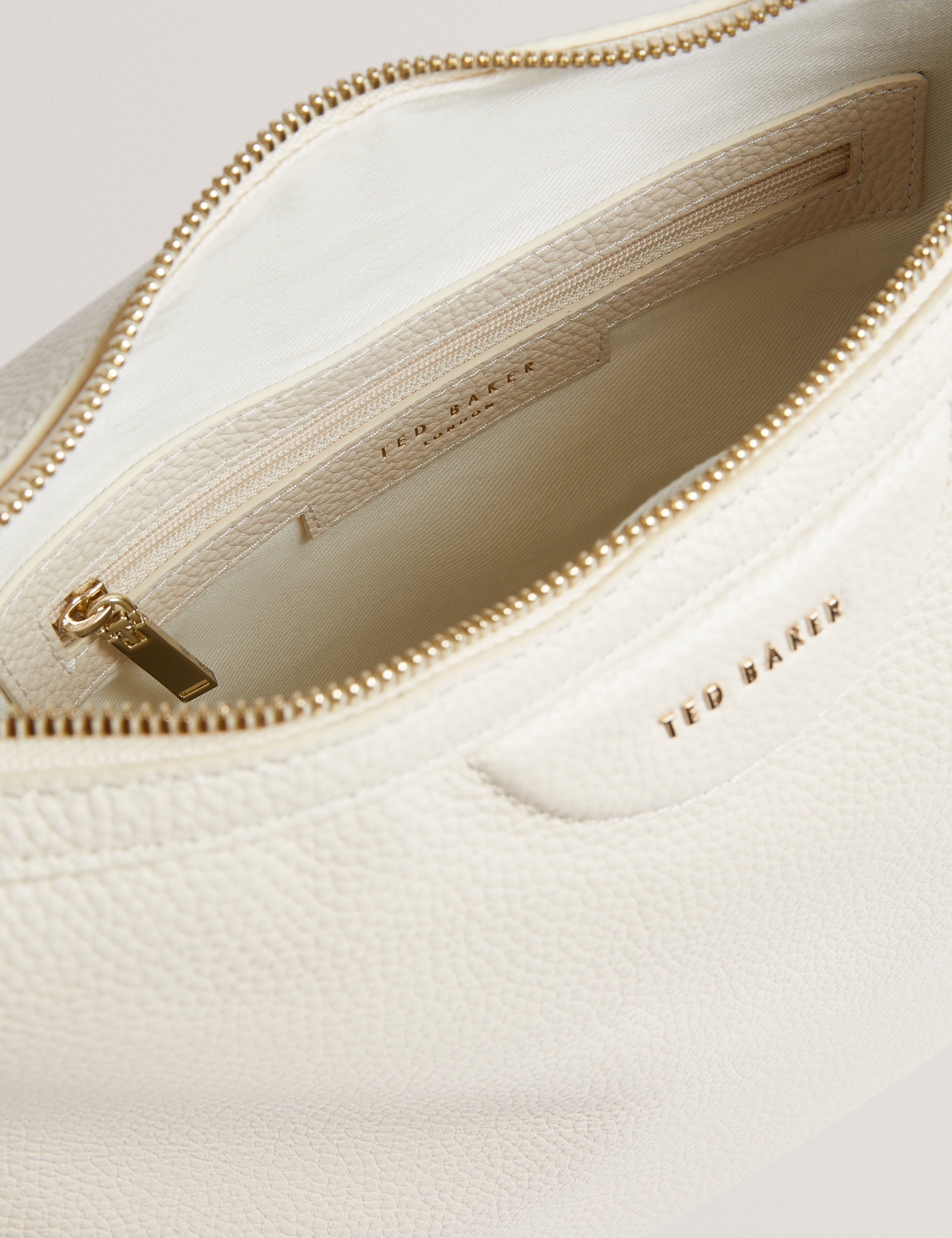 Esiah Webbing Slouchy Leather Hobo B Ecru