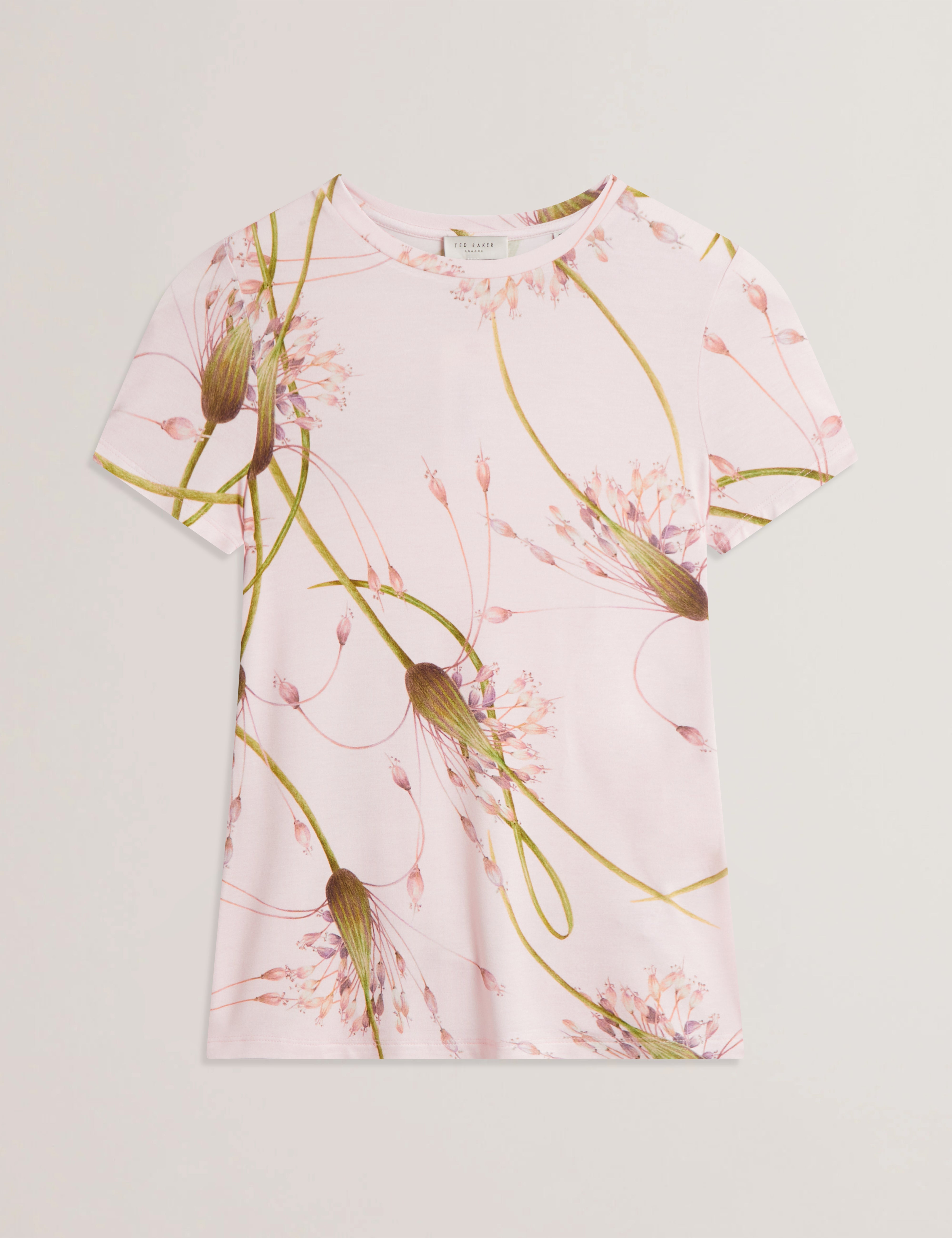 Lexiii Printed Fitted Tee Pink