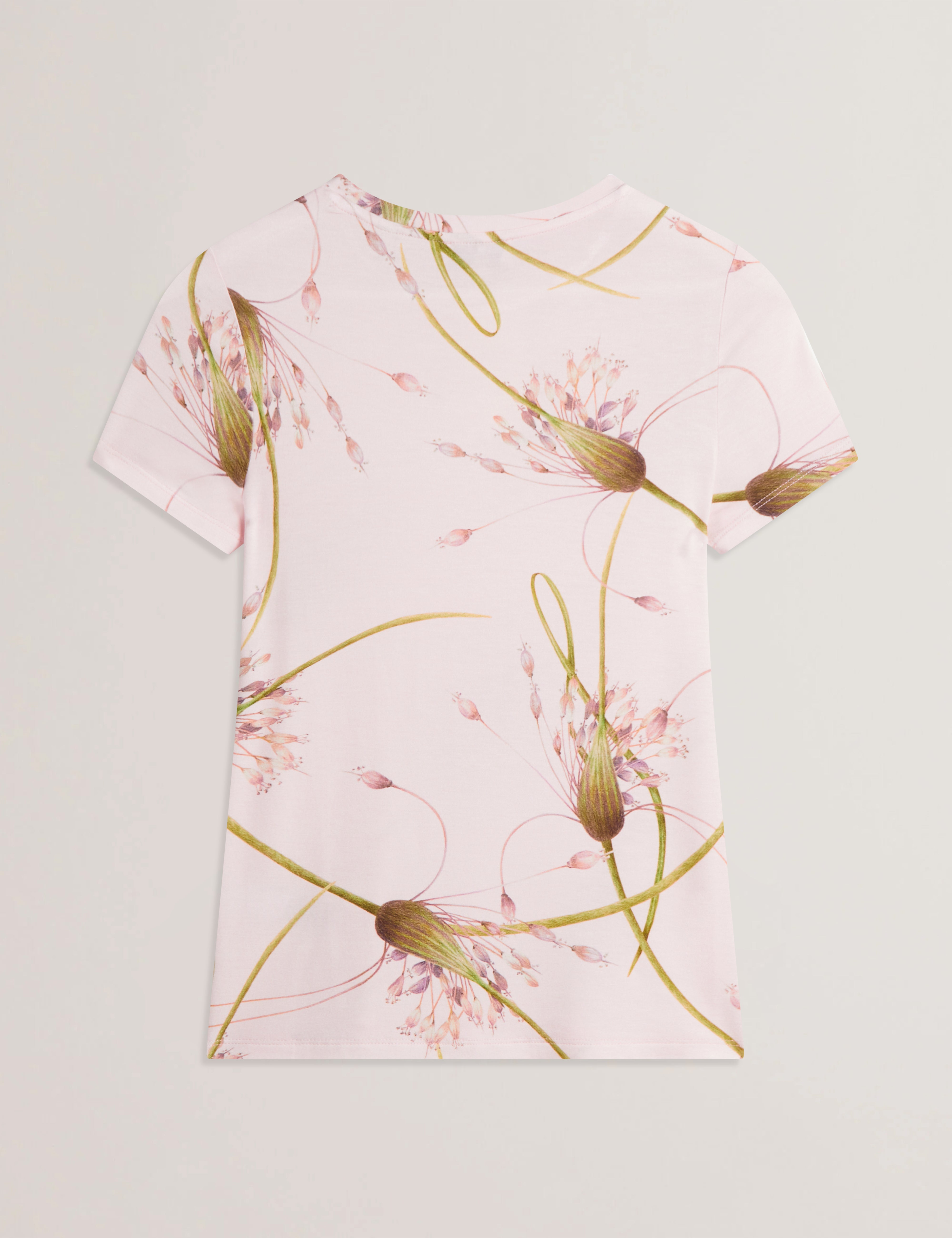 Lexiii Printed Fitted Tee Pink