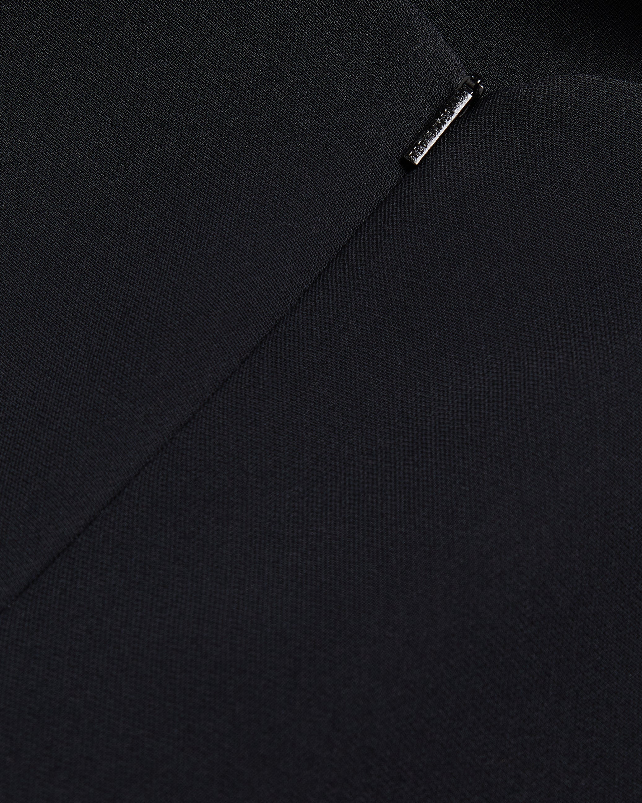 Manabdl Tailored Midi Dress With Front Split Black