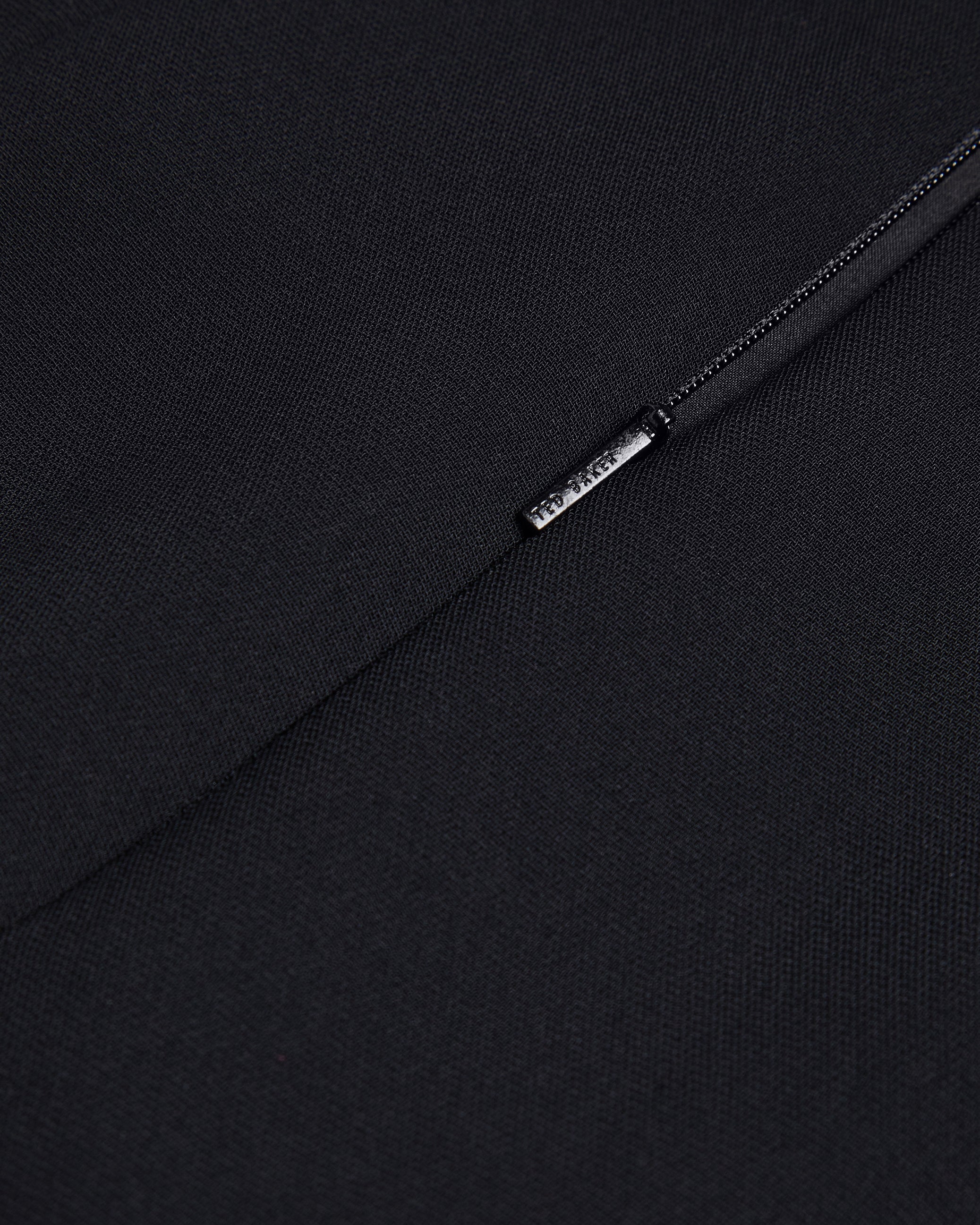 Manabsl Tailored Midi Skirt With Front Split Black