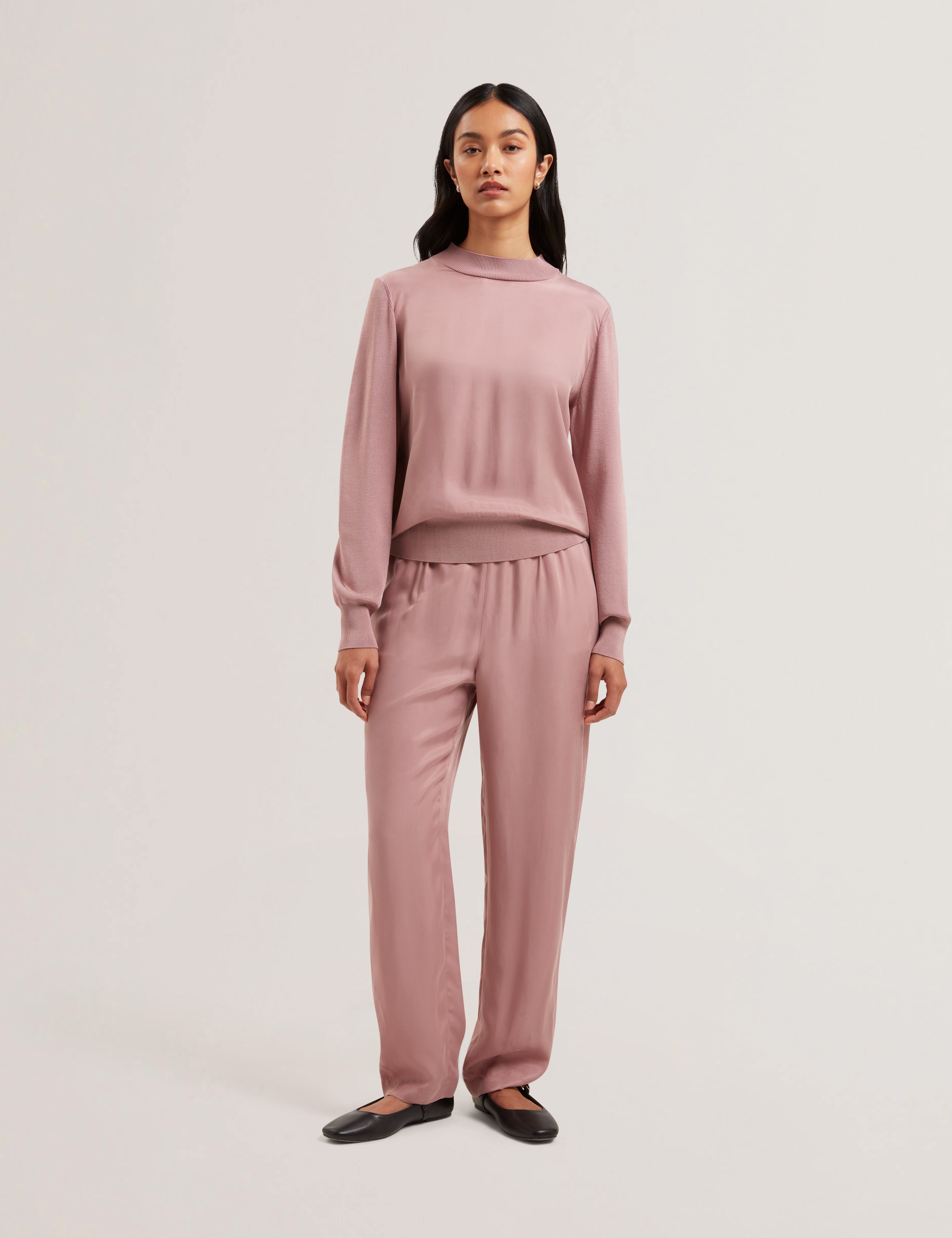 Plumon Cupro Tapered Trouser Dusky-Pink