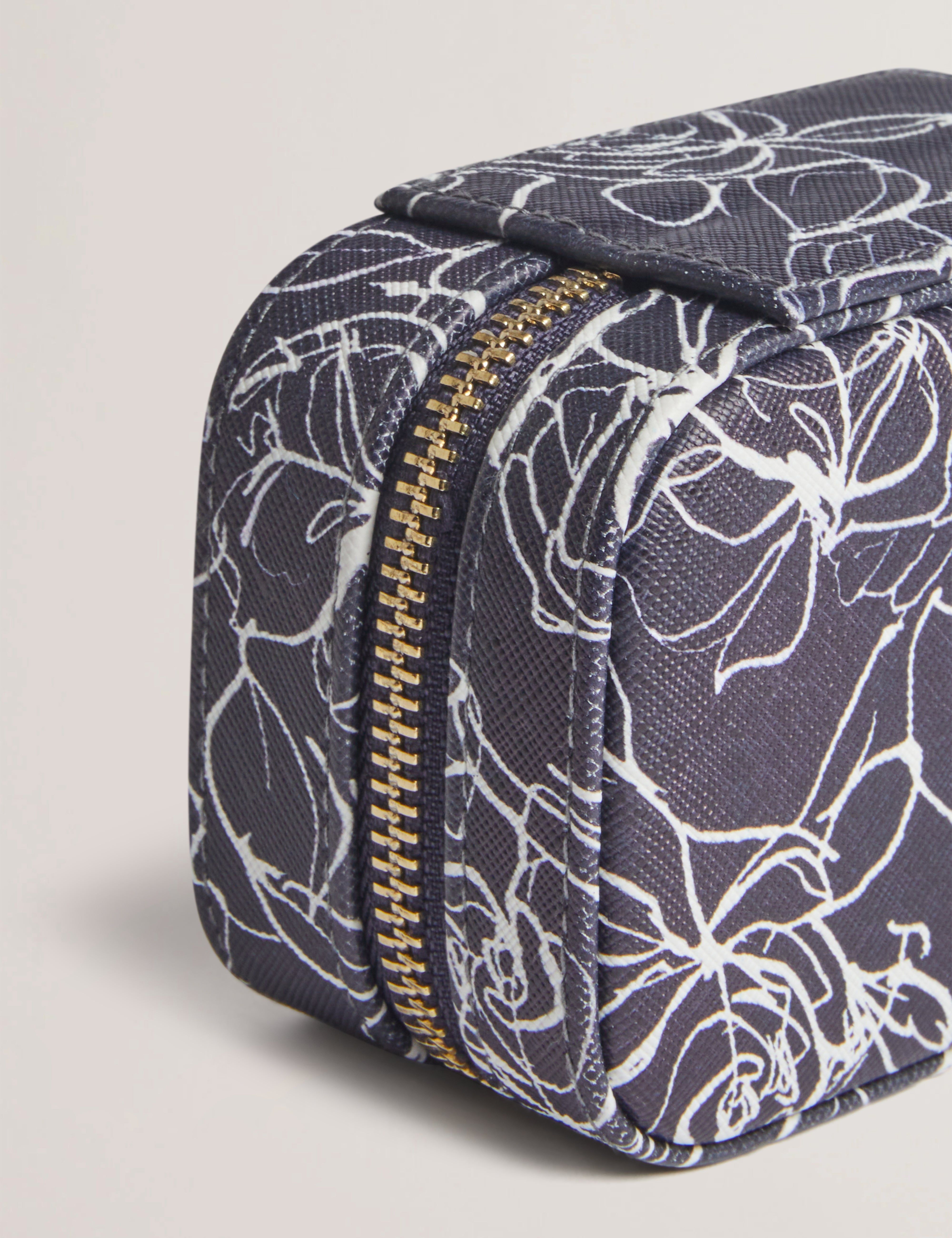 Kelliai Linear Rose Small Jewellery Case Navy