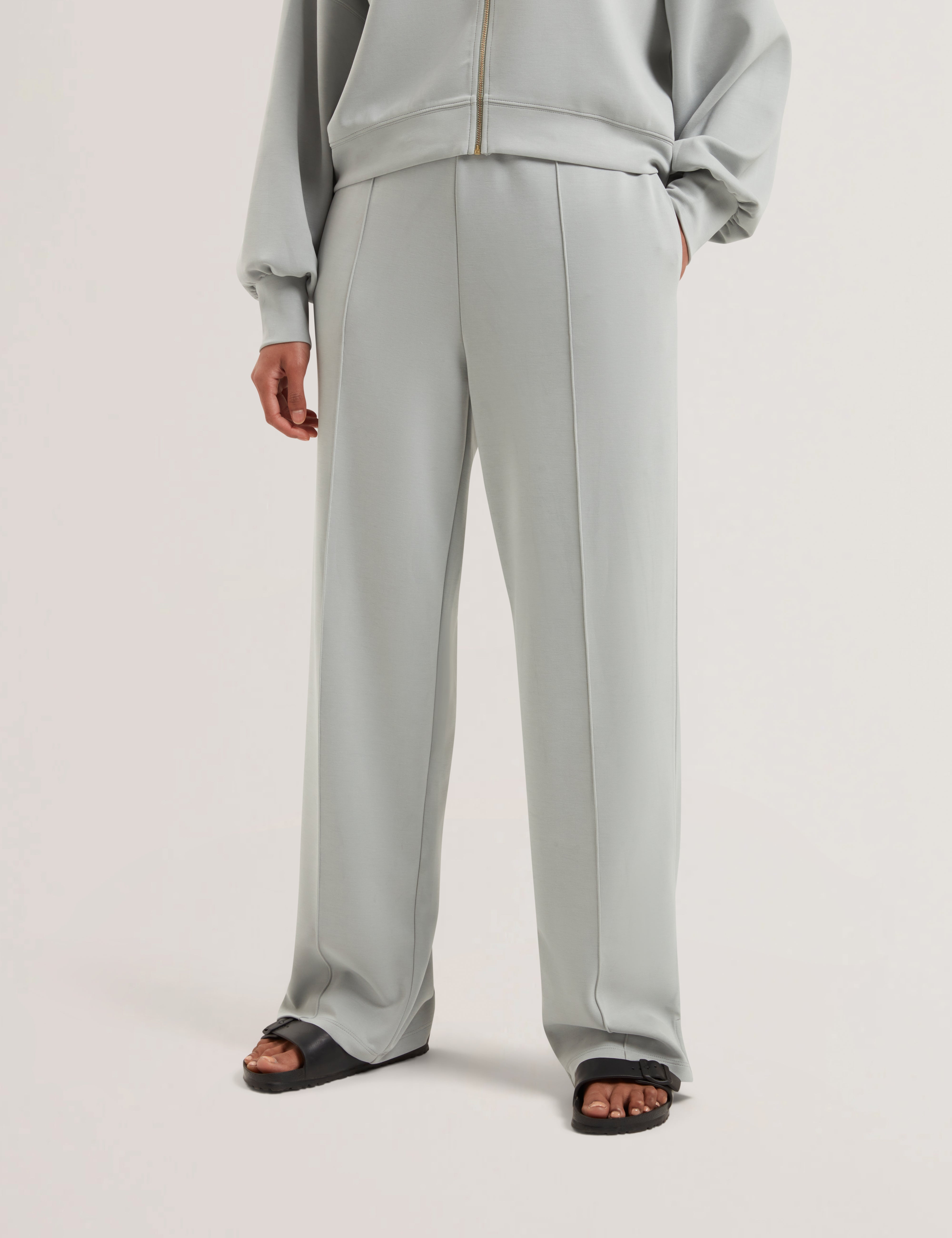 Arorha Zip Through Funnel Neck Sweat Lt-Green