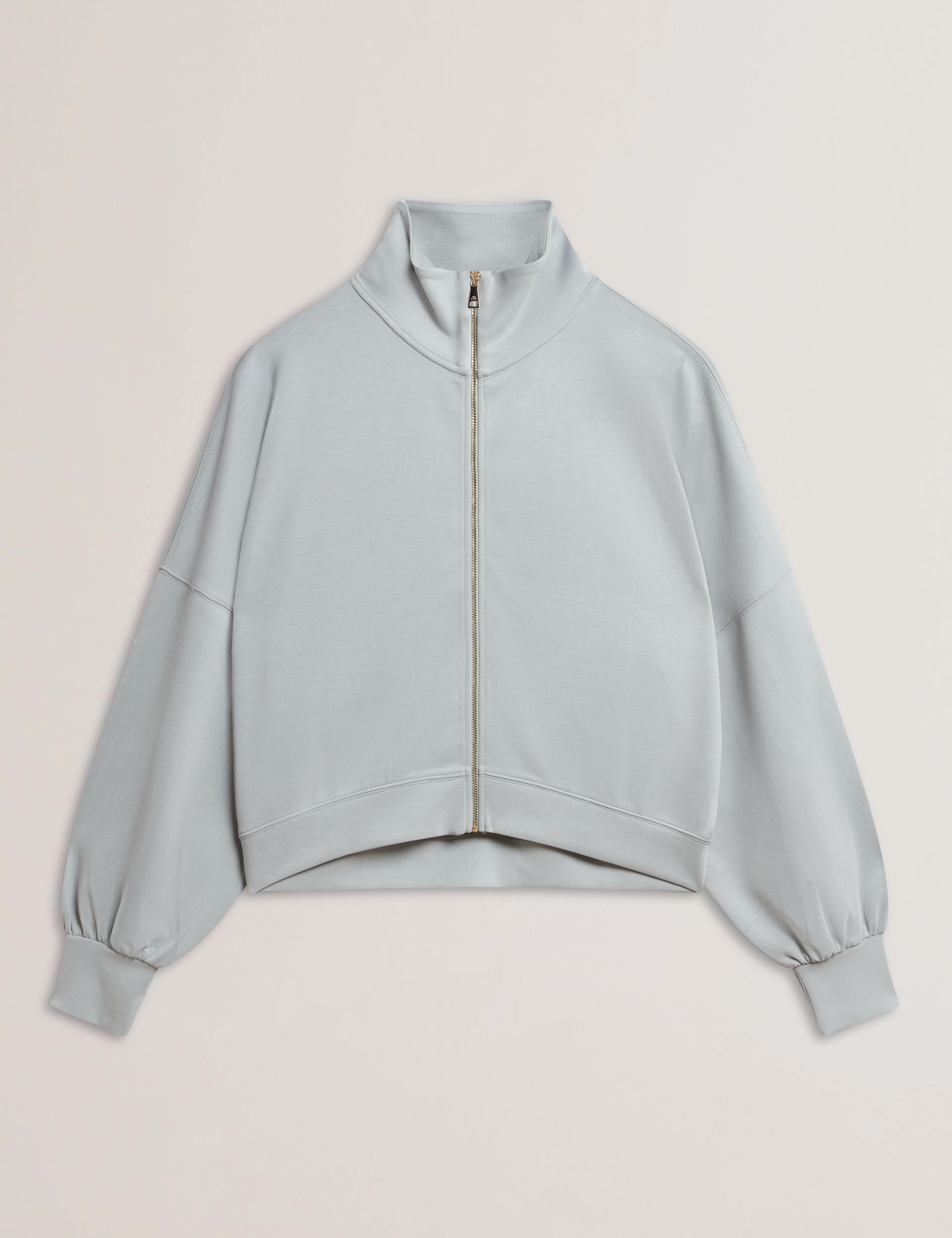 Arorha Zip Through Funnel Neck Sweat Lt-Green