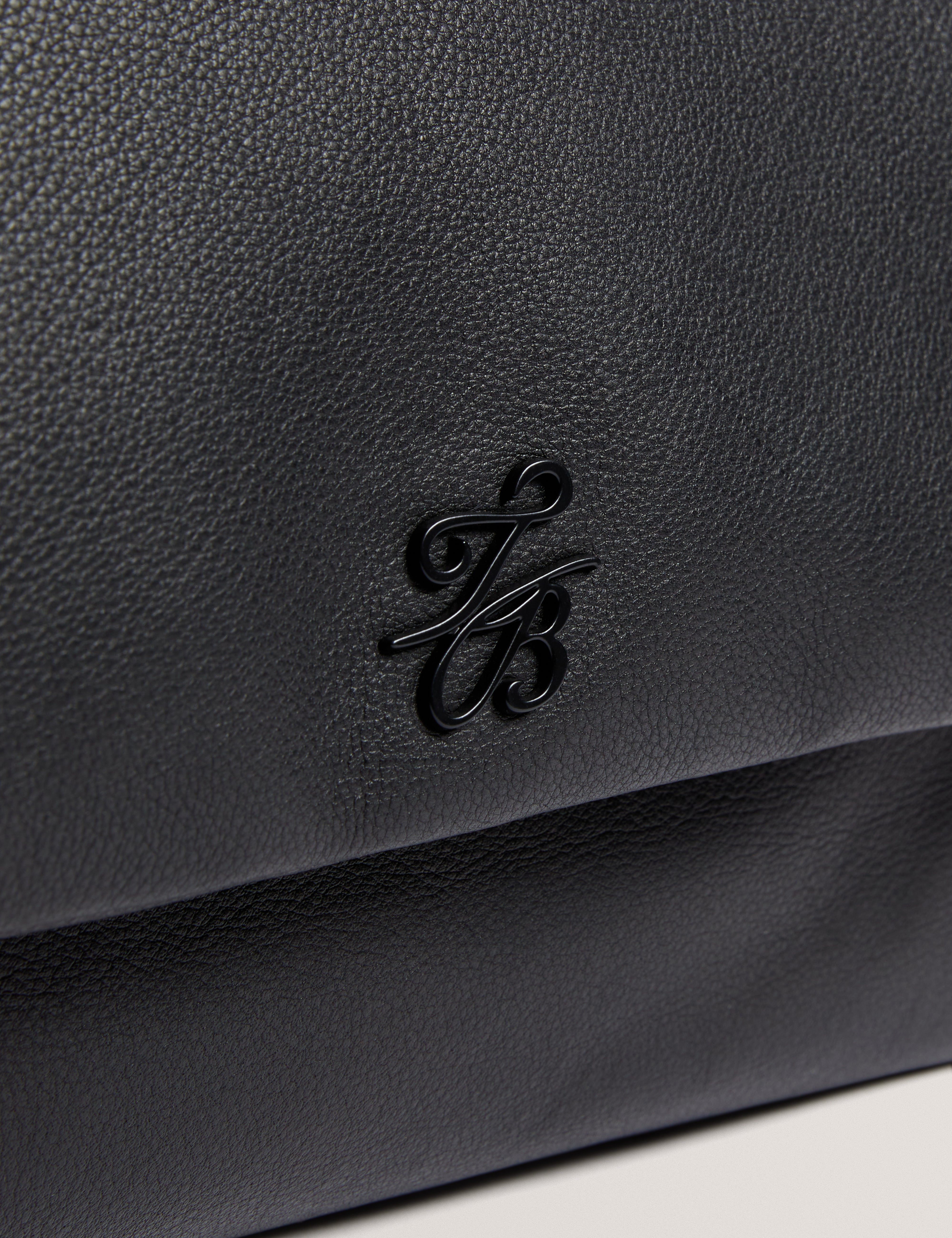 Margou Padded Leather Large Shoulder Black
