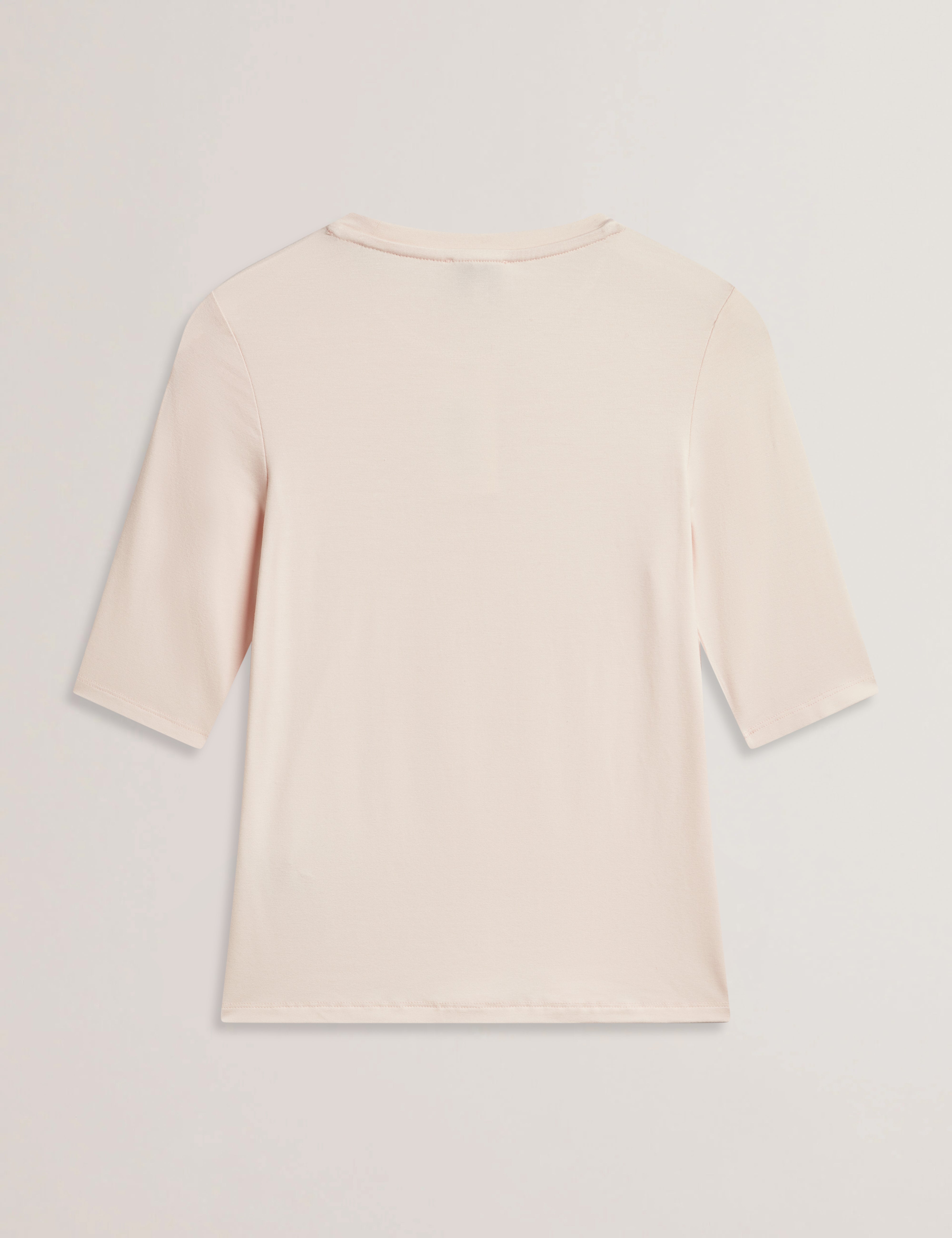 Casy Fitted Half Sleeve Chest Branded Tee Petal Pink