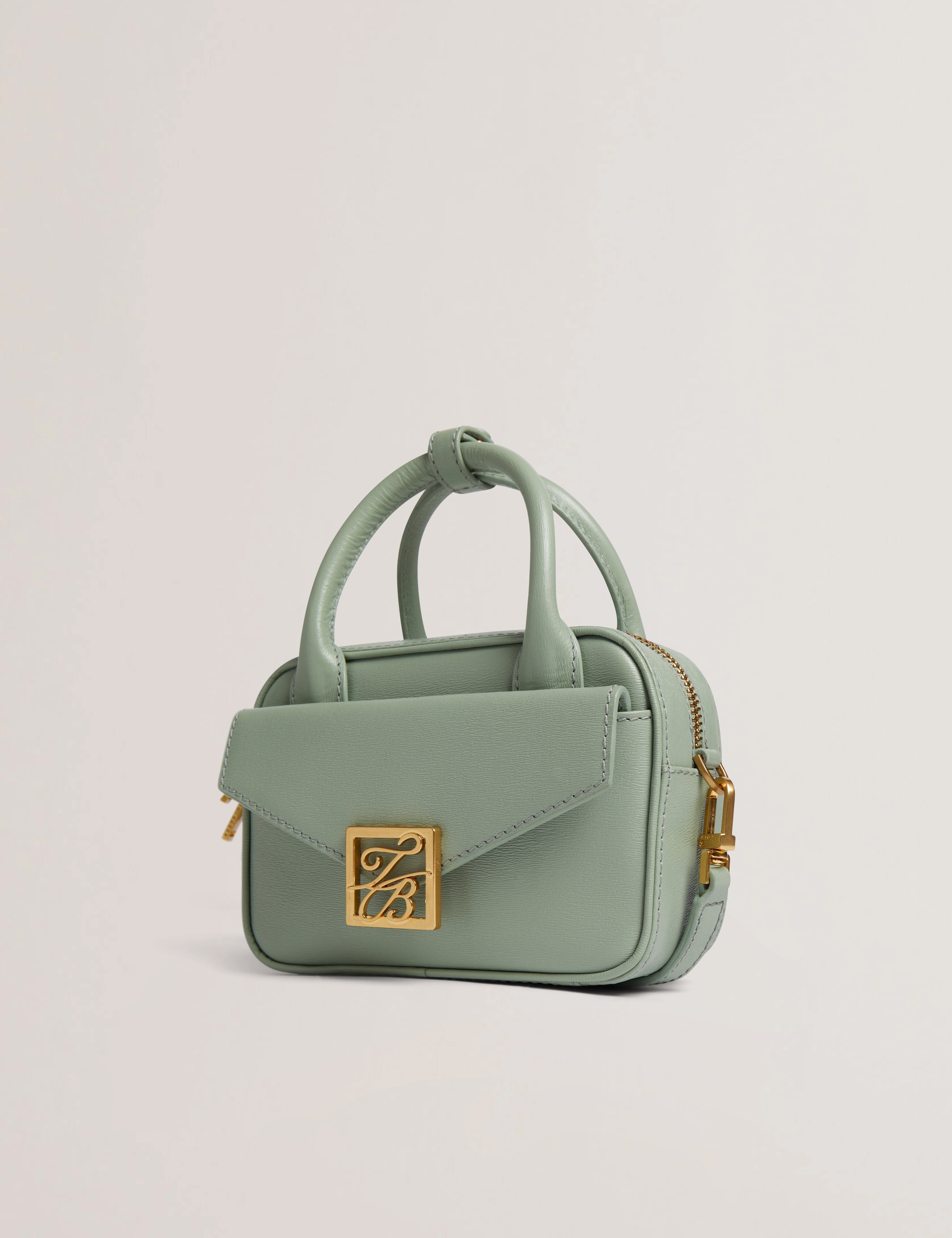 Anibell Tb Detail Mini Leather Crossbody Bag Lt-Green