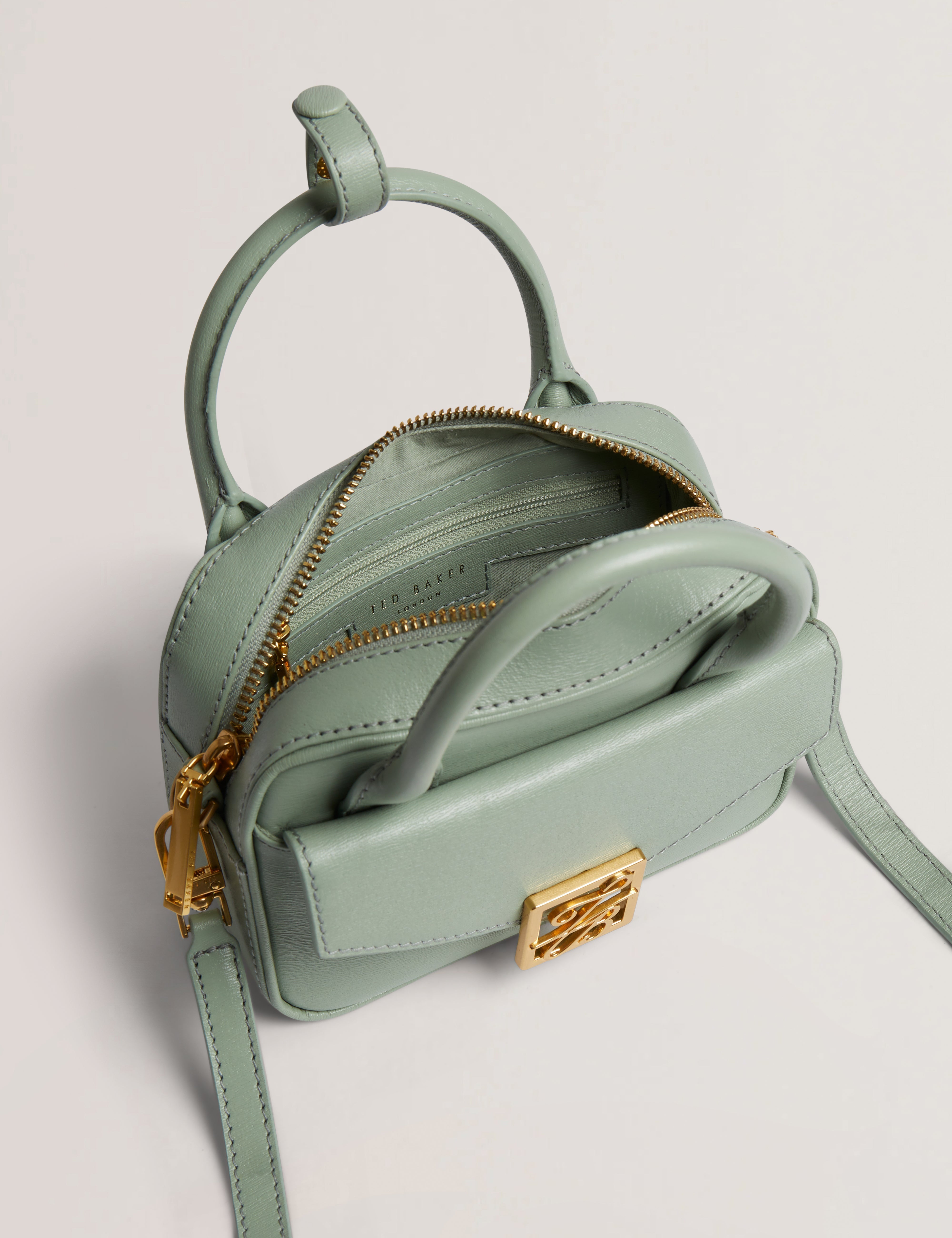 Anibell Tb Detail Mini Leather Crossbody Bag Lt-Green