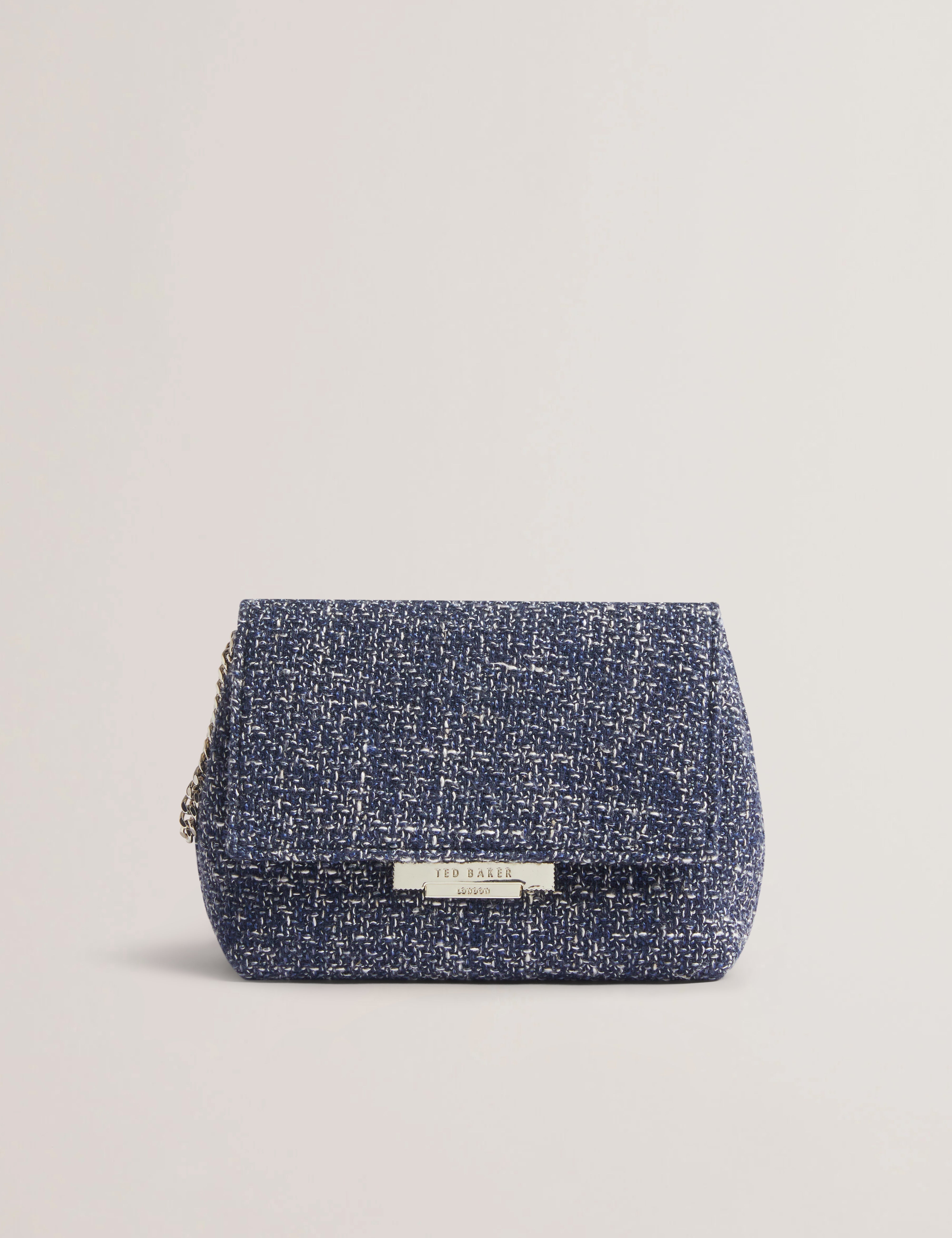 Libbiie Tweed Evening Crossbody Bag Navy