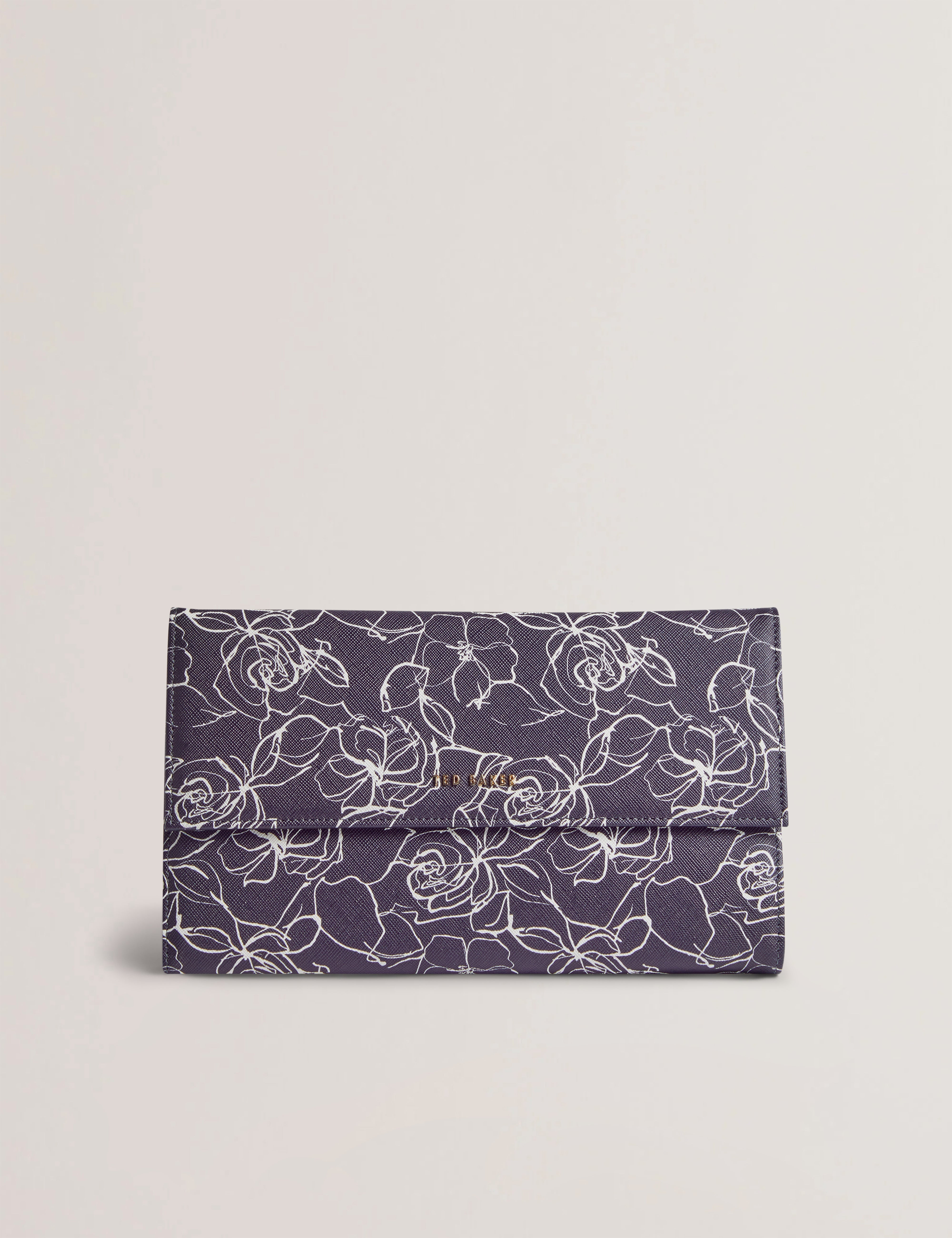 Kelles Linear Rose Travel Wallet Navy