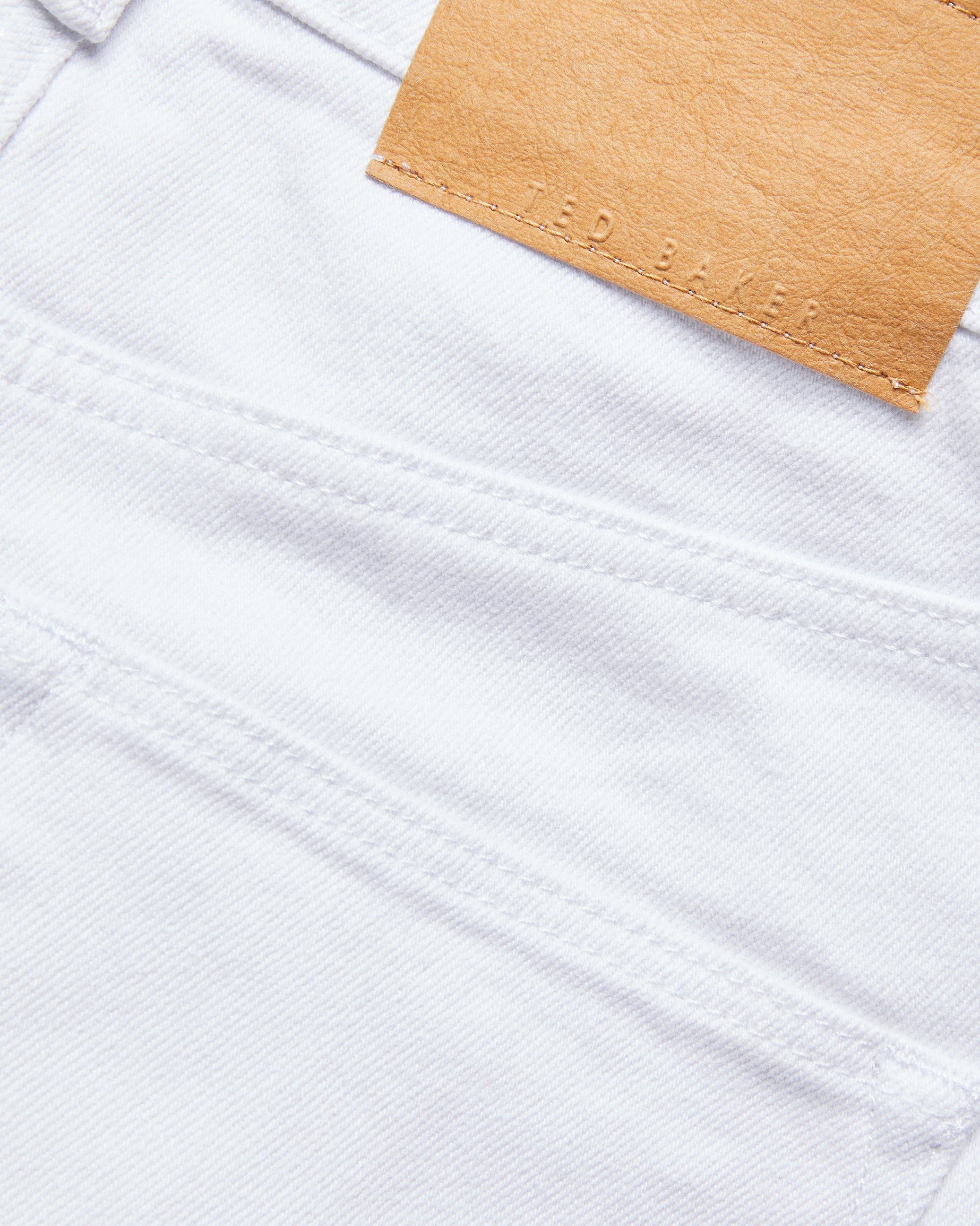 Alces Mid Rise Straight Leg Jeans White