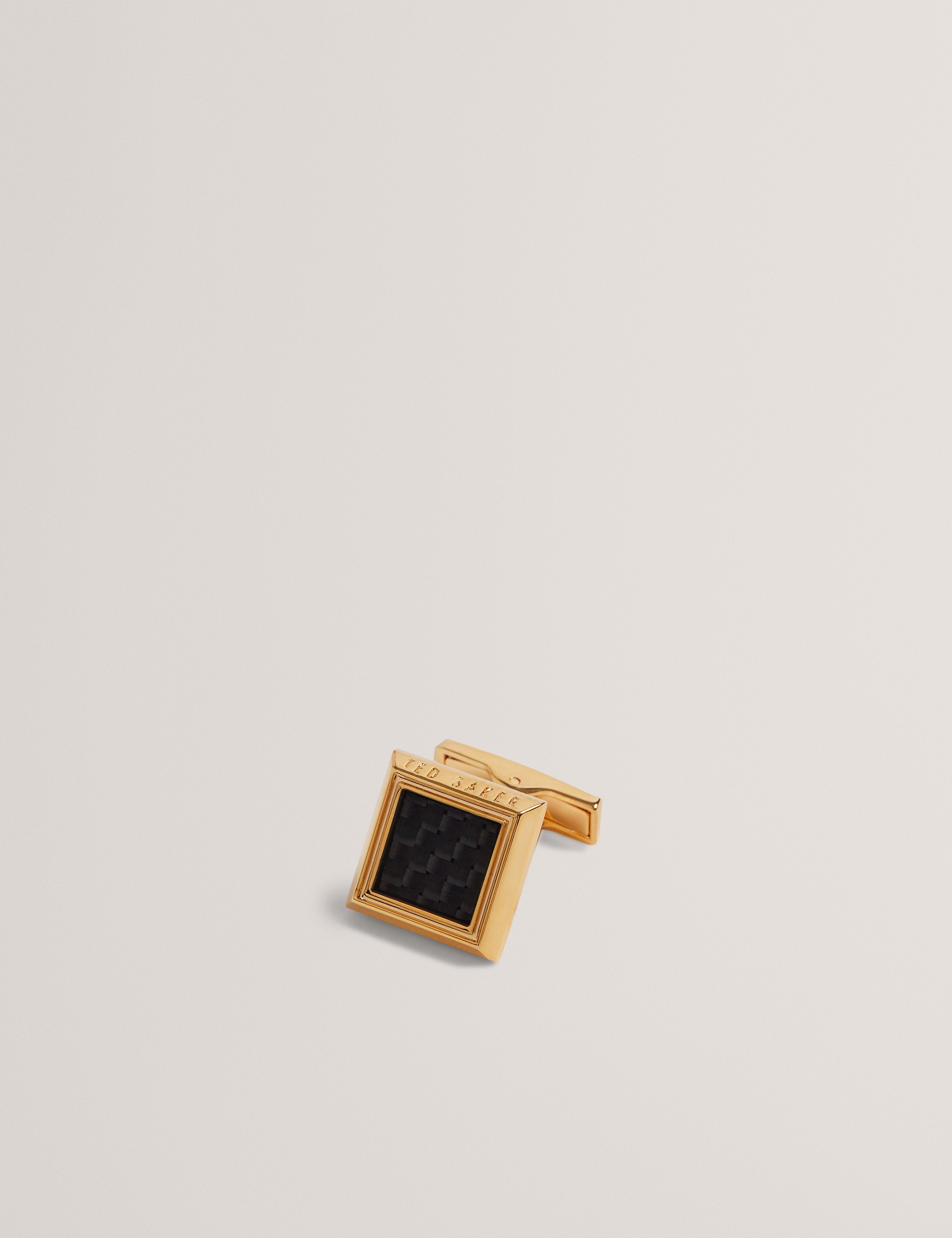 Carder Carbon Cufflinks Gold