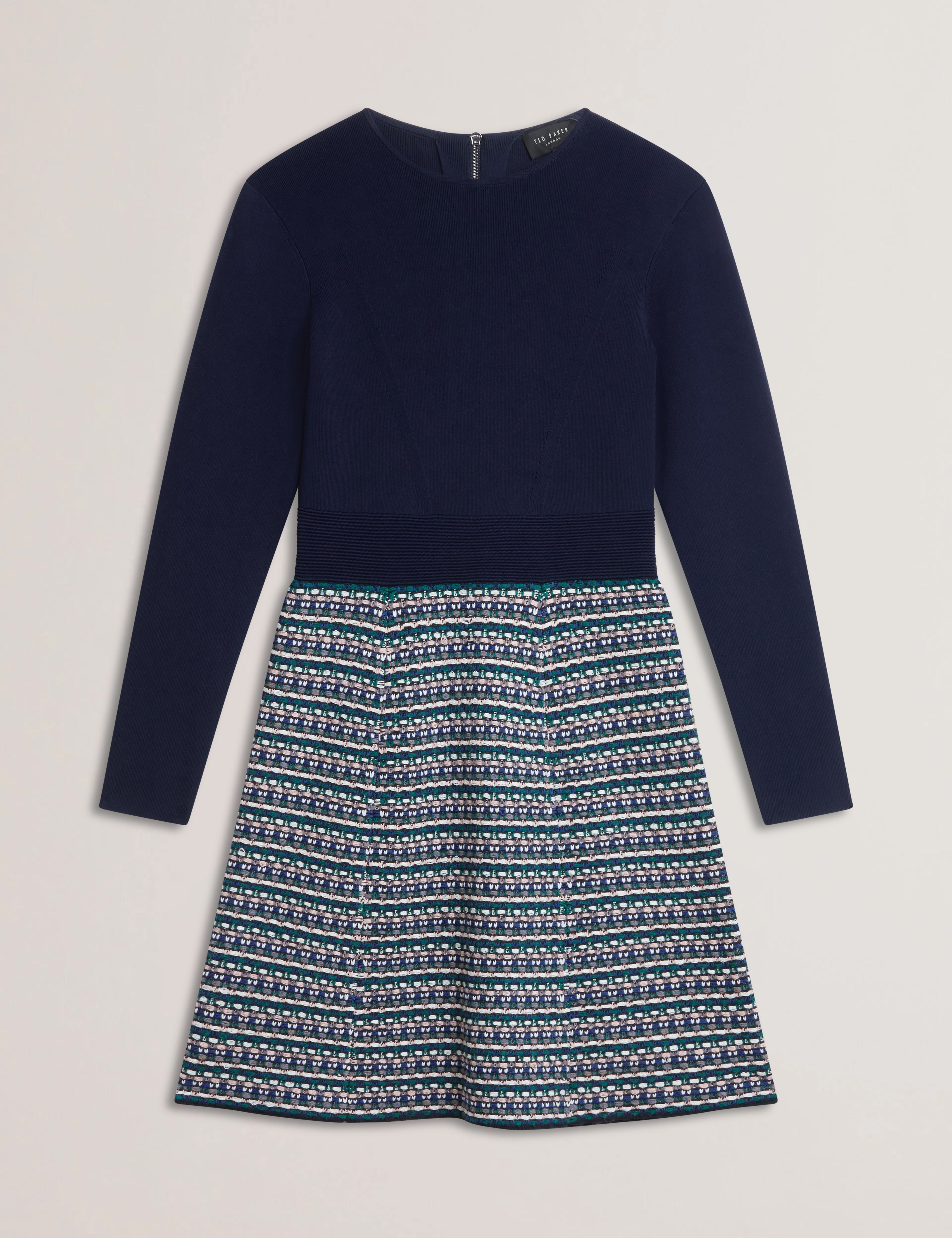 Georgez Interest Skirt Knitted Mini Dress Navy