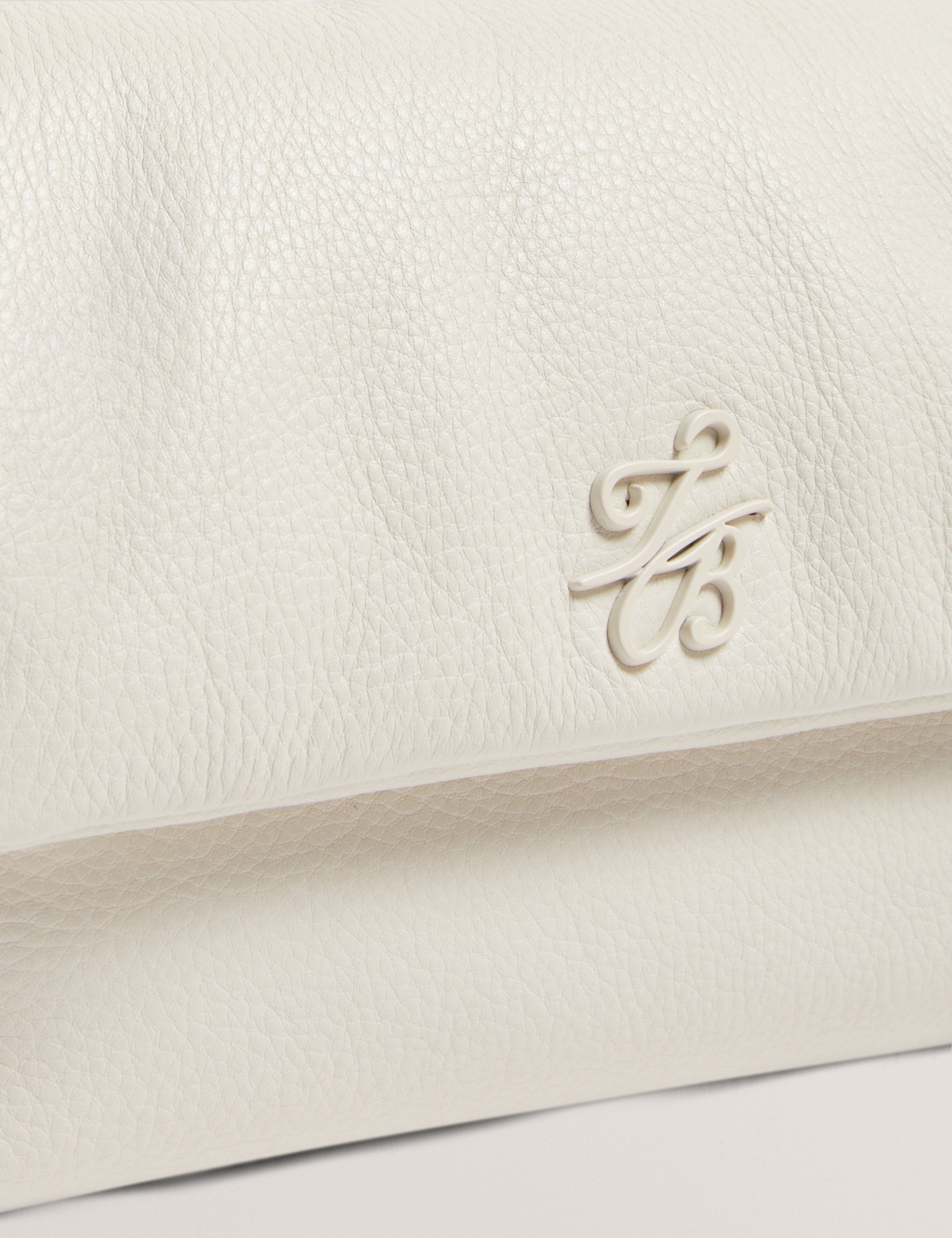 Marrisa Padded Leather Crossbody Bag Ecru