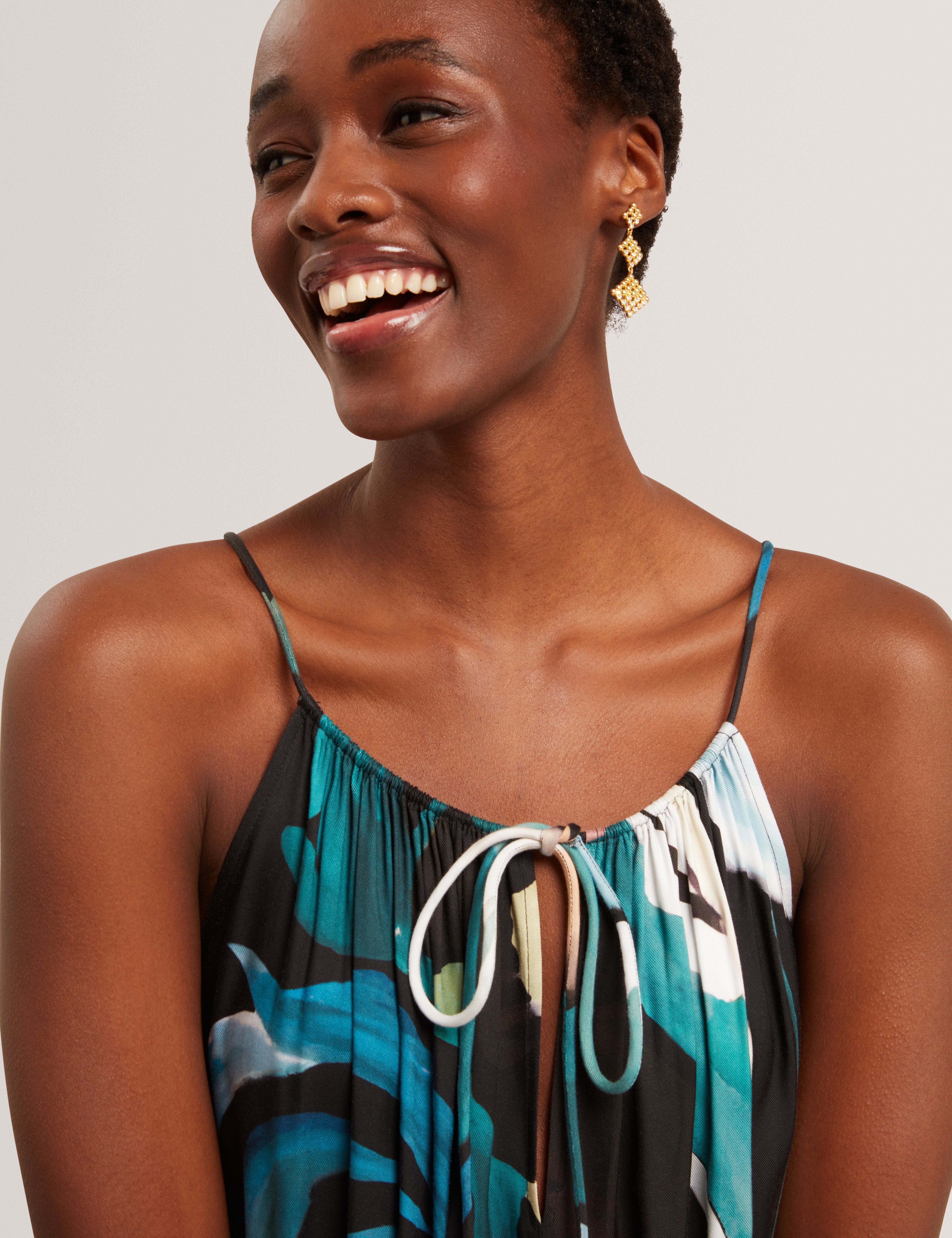 Eskaa Halter Neck Wide Leg Jumpsuit Black