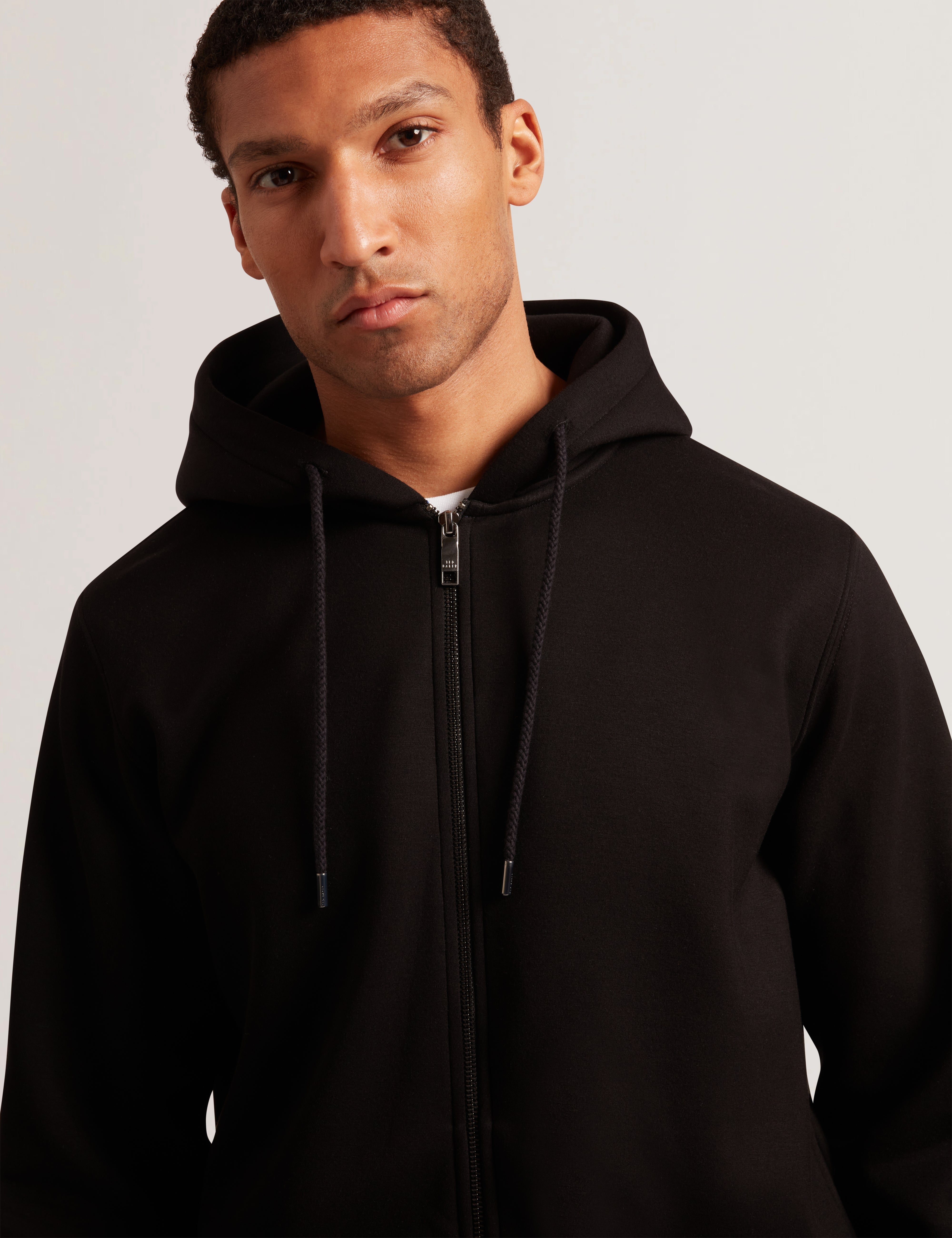 Epio Zip Through Neoprene Hoodie Black
