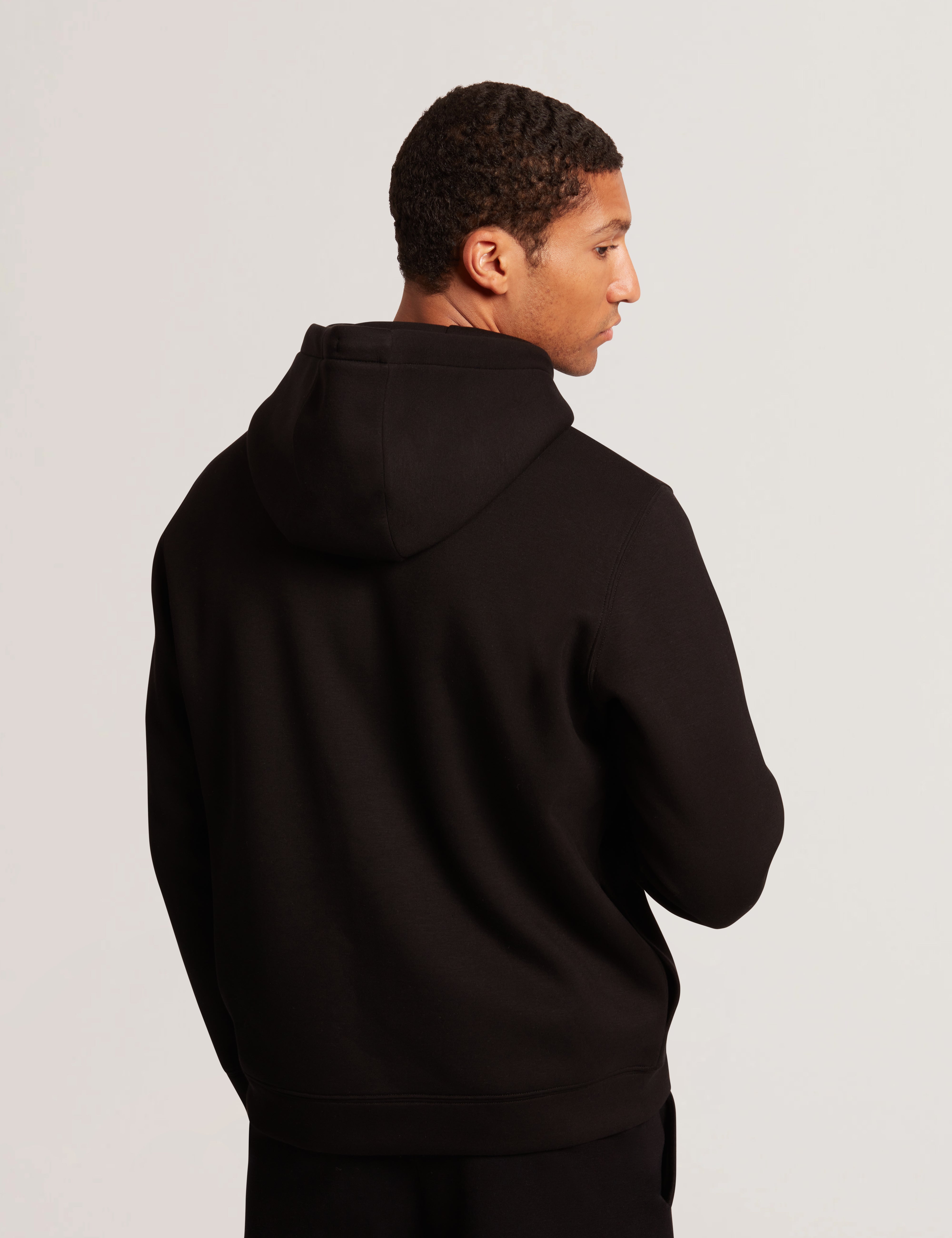 Epio Zip Through Neoprene Hoodie Black