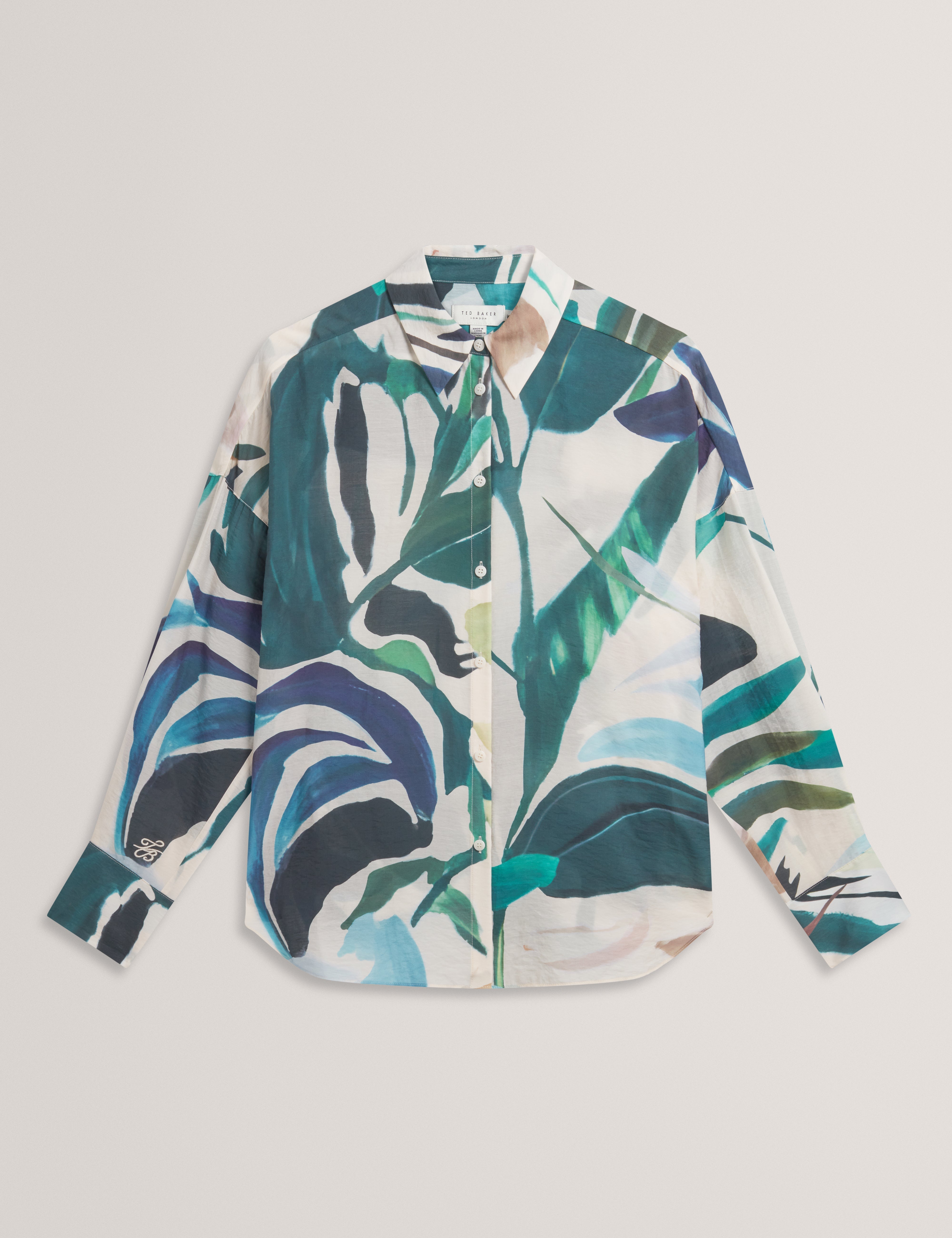 Carlova Printed Oversized Shirt Nude-Pink