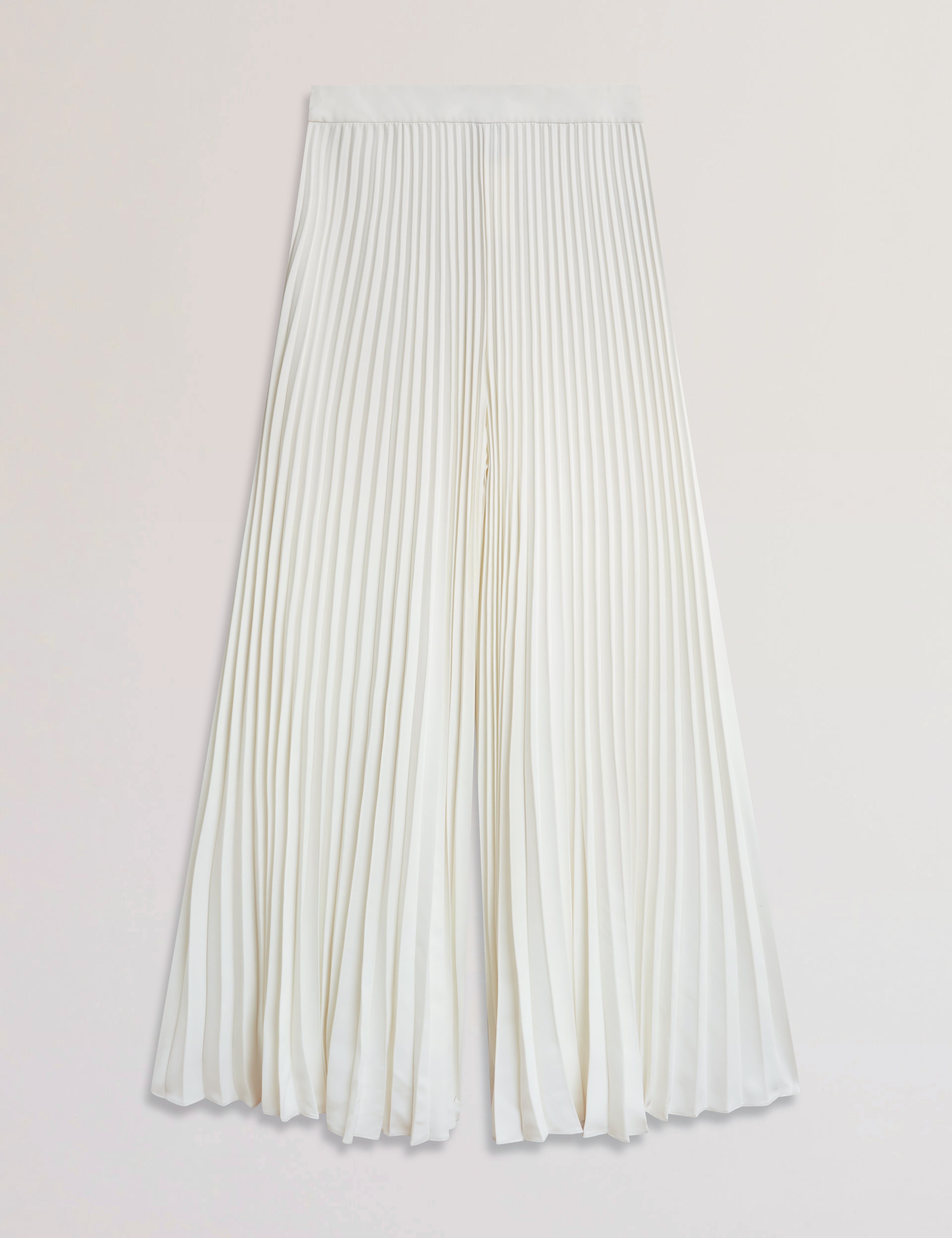 Haryx Pleated Wide Leg Crepe Trouser Ivory