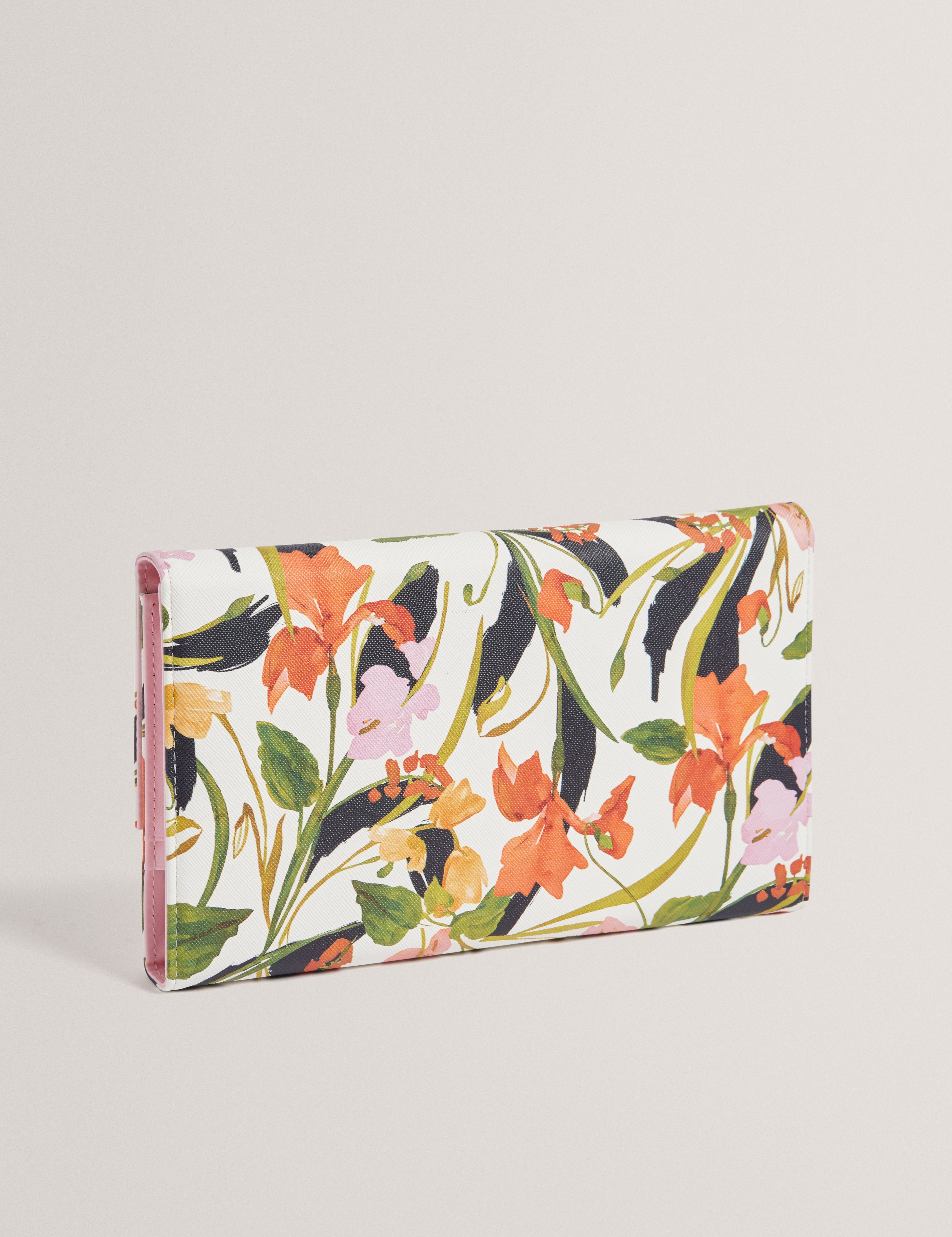 Jaciiie Floral Printed Travel Wallet Nat-White