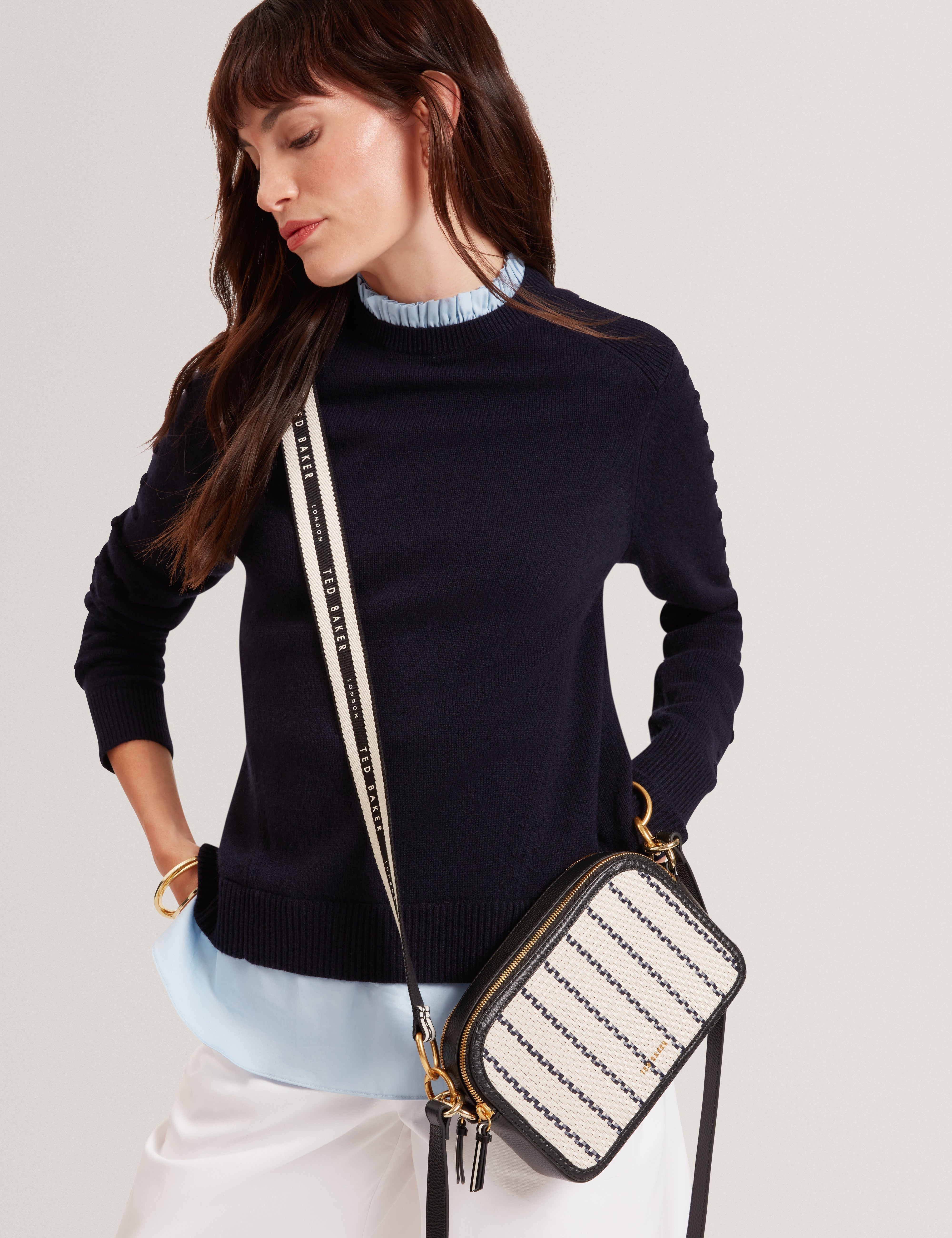 Rivea Woven Webbing Camera Bag Navy