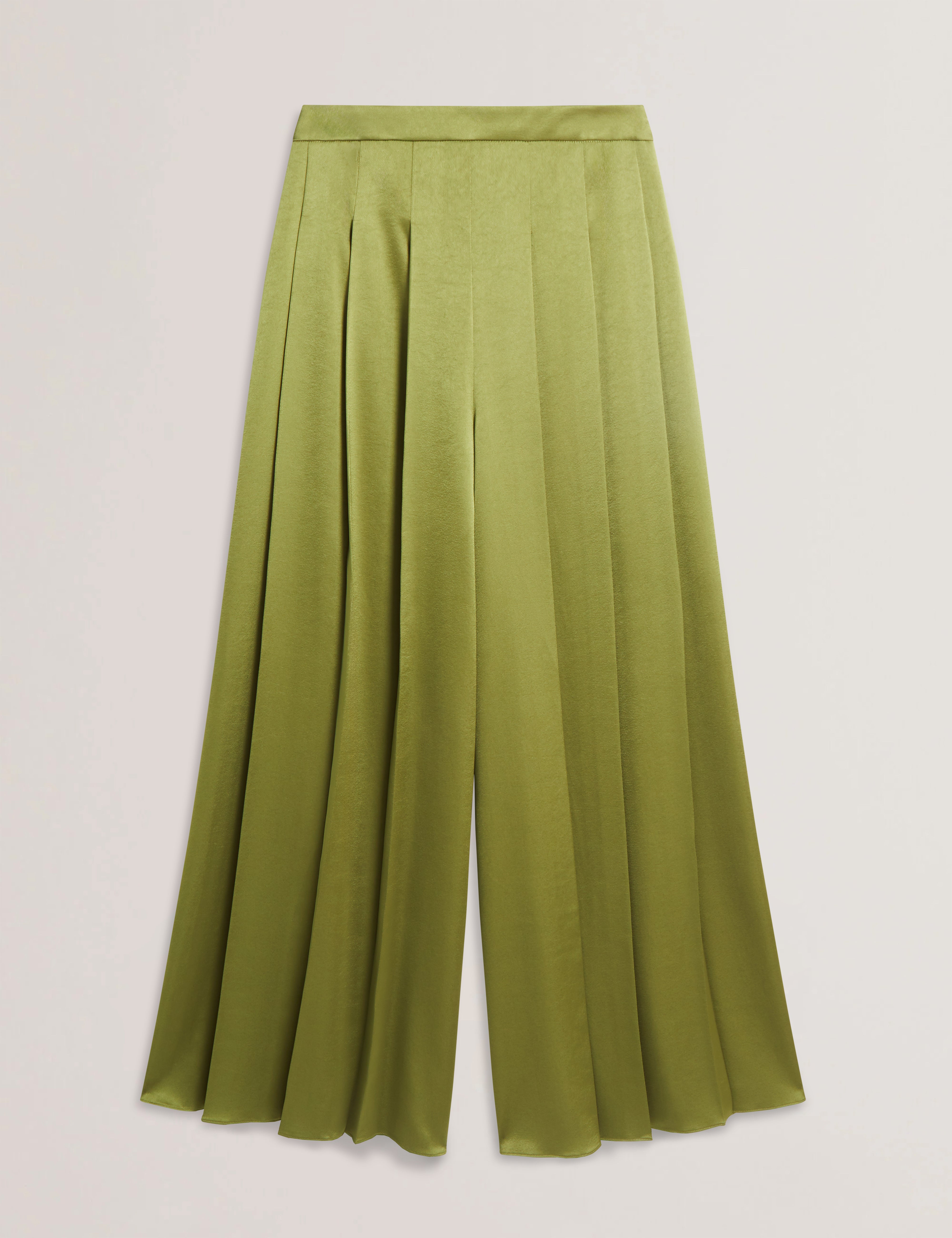 Duuva Box Pleat Wide Leg Trouser Mid-Green