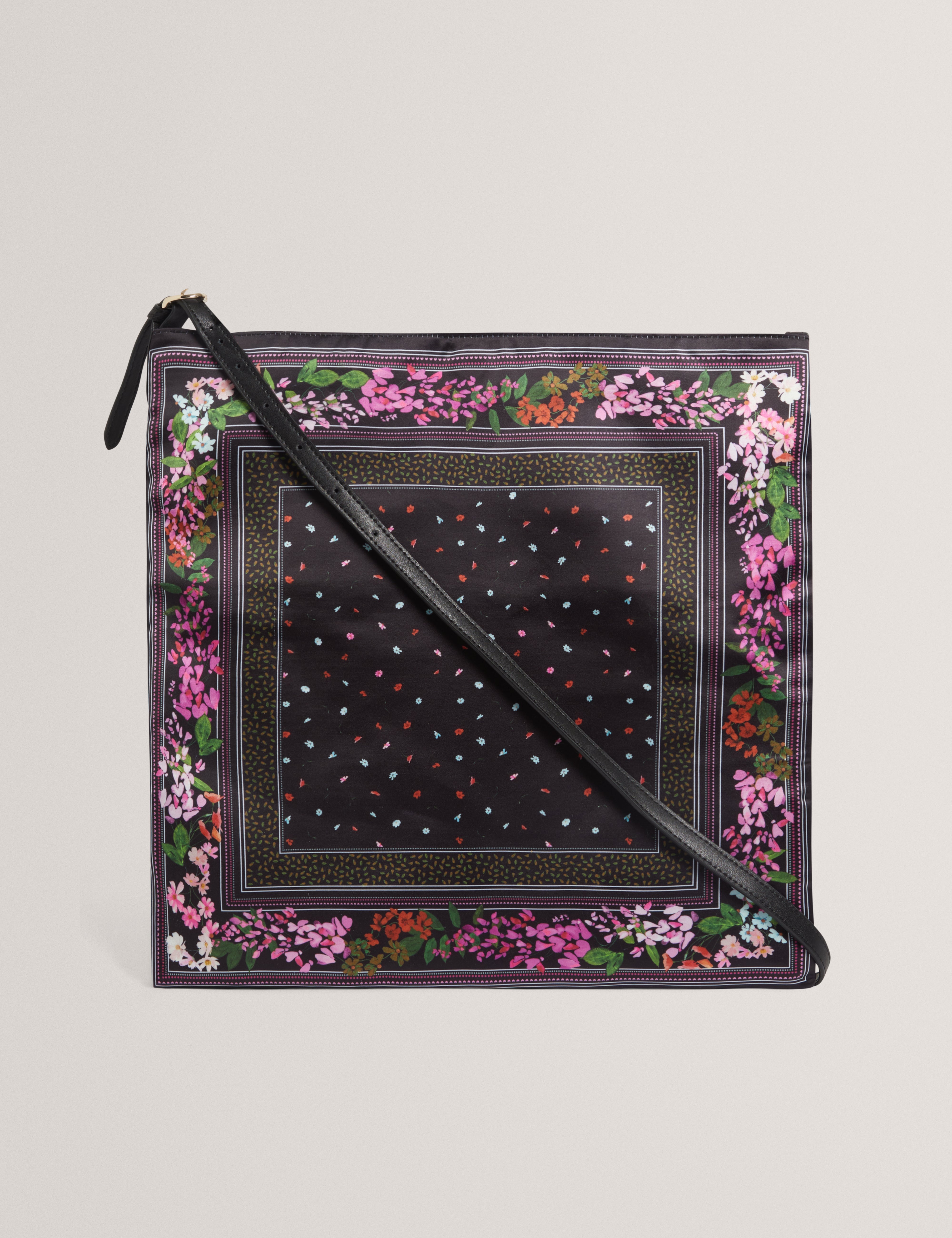 Sateeyn Satin Scarf Shoulder Bag Pink