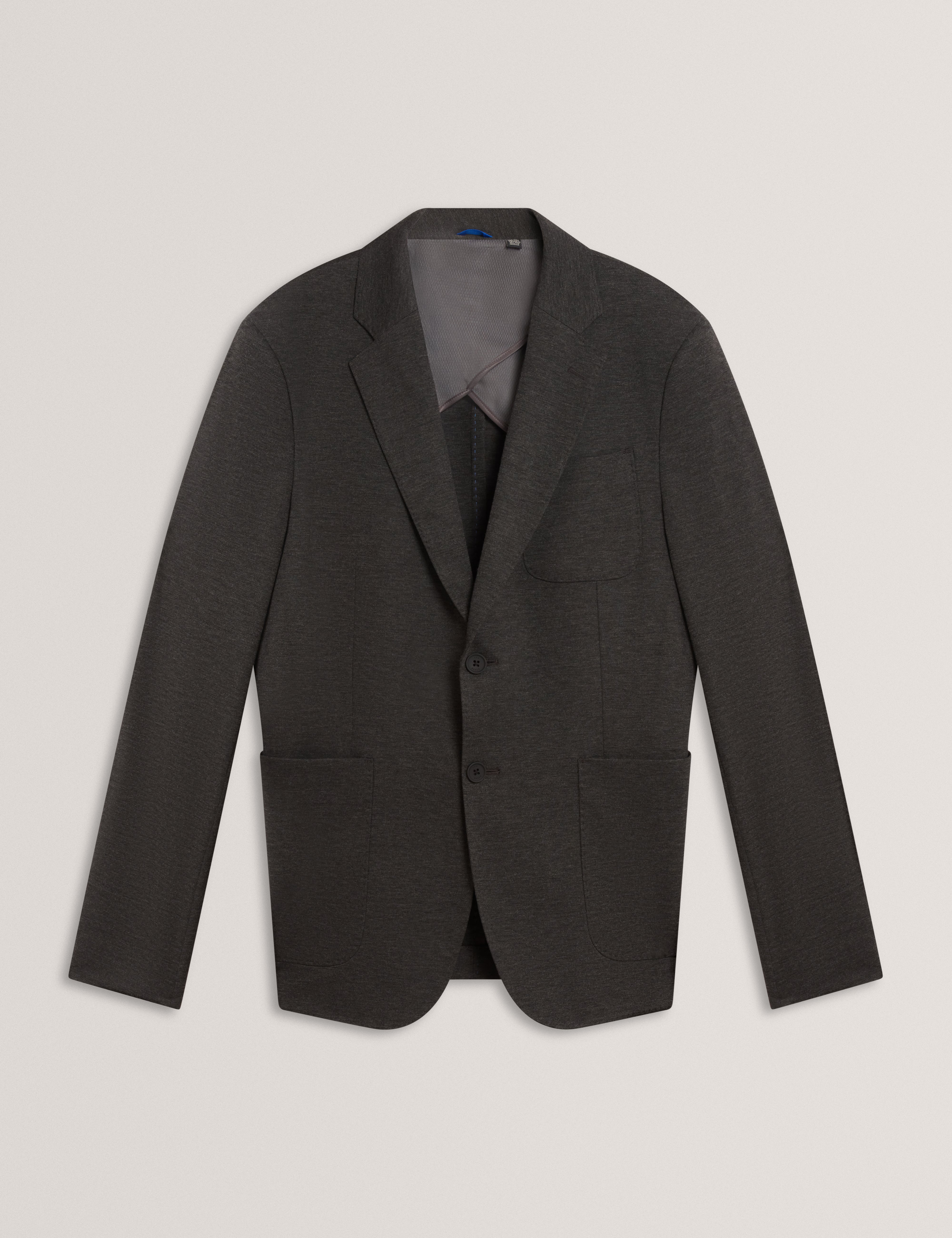 Merickj Tech Knit Wool Blend Slim Fit Blazer Dk-Grey