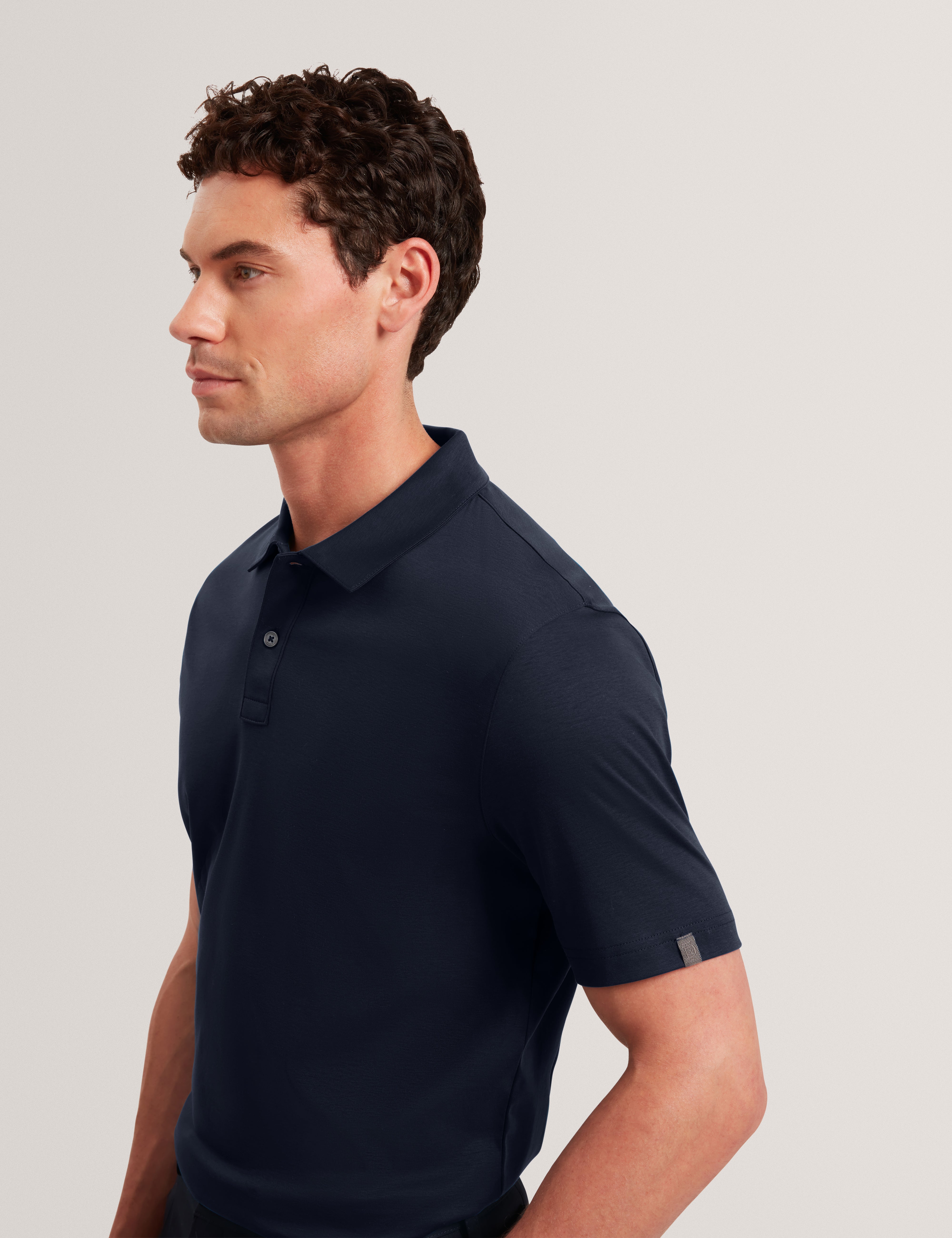 Connall Short Sleeve Regular Soft Touch Polo Navy
